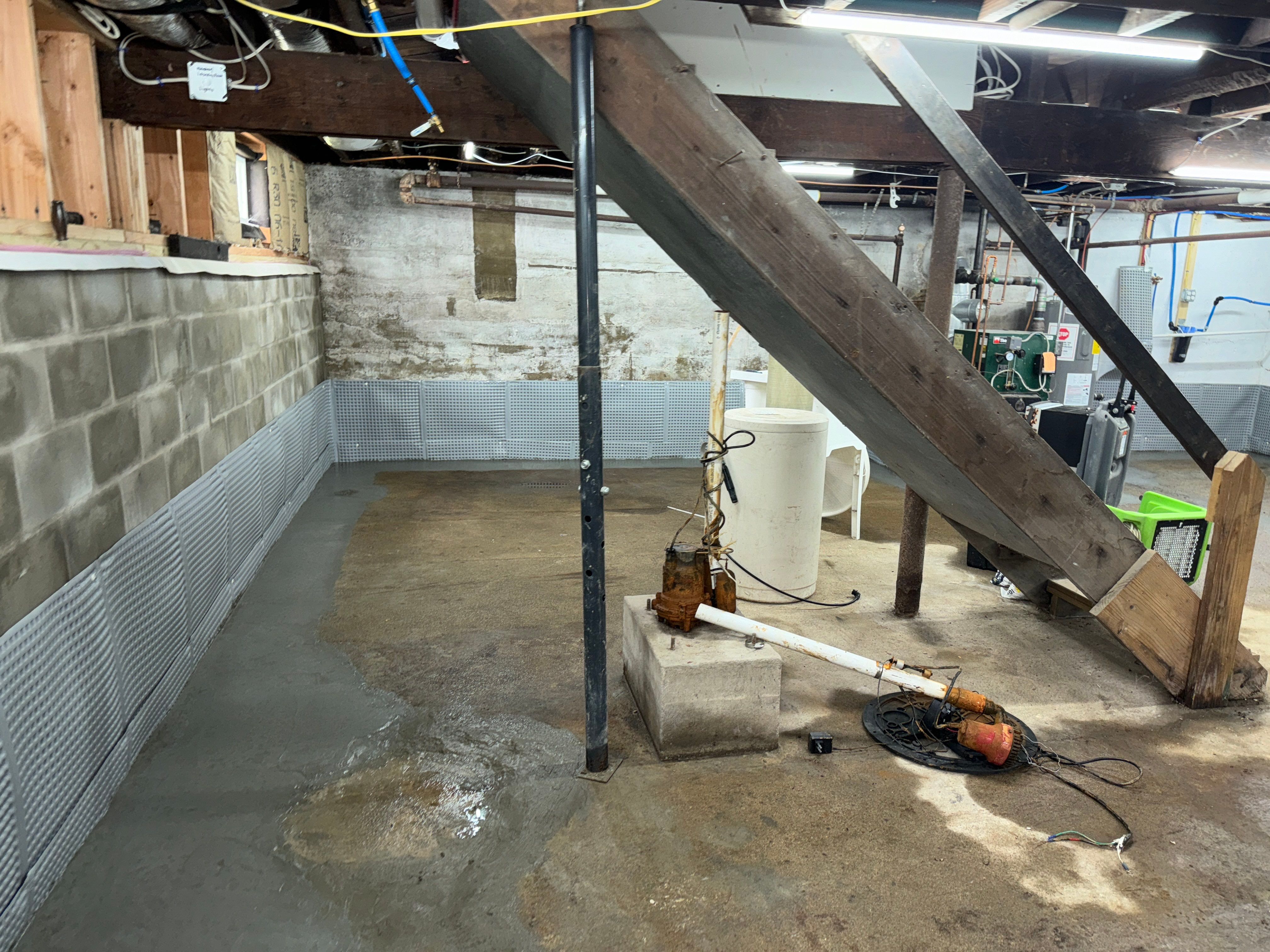 Interior French Drain Boonton NJ by Pure Service Pro, LLC 