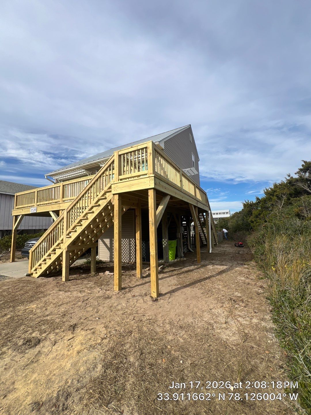 Deck Construction in Oak Island, NC | Coastal Outdoor Living Project by RGR Construction and Roofing, LLC