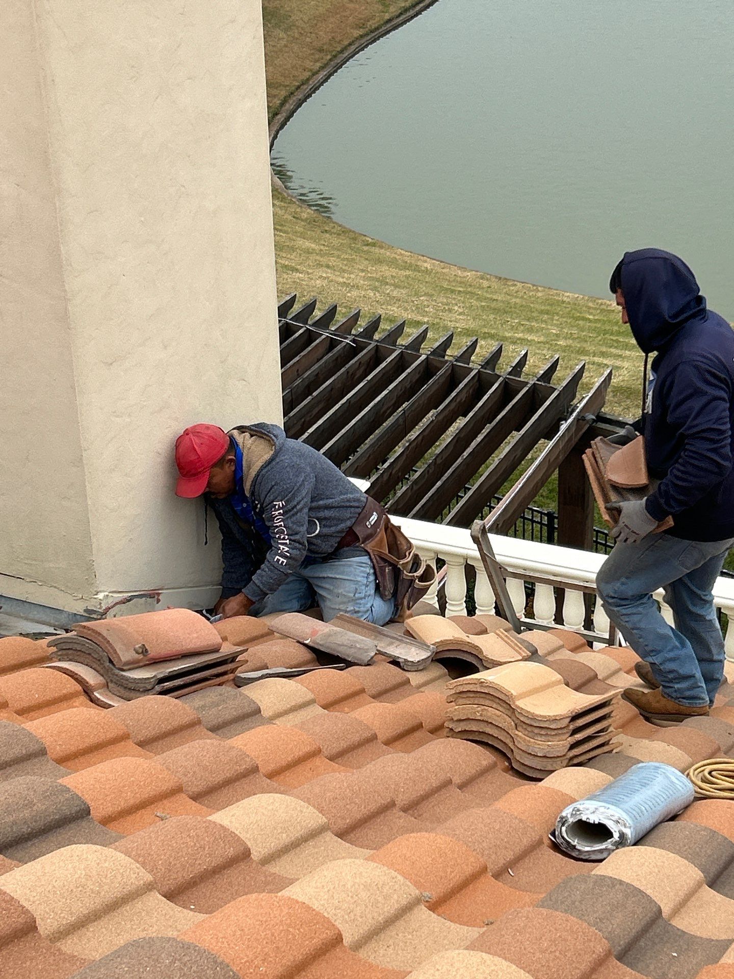 Residential Roofing Repair using tile by Roof Repair Company