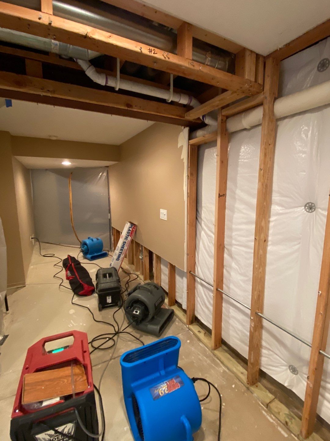 Overhead Drain Pipe Leak in Basement by Chicagoland Water Medics