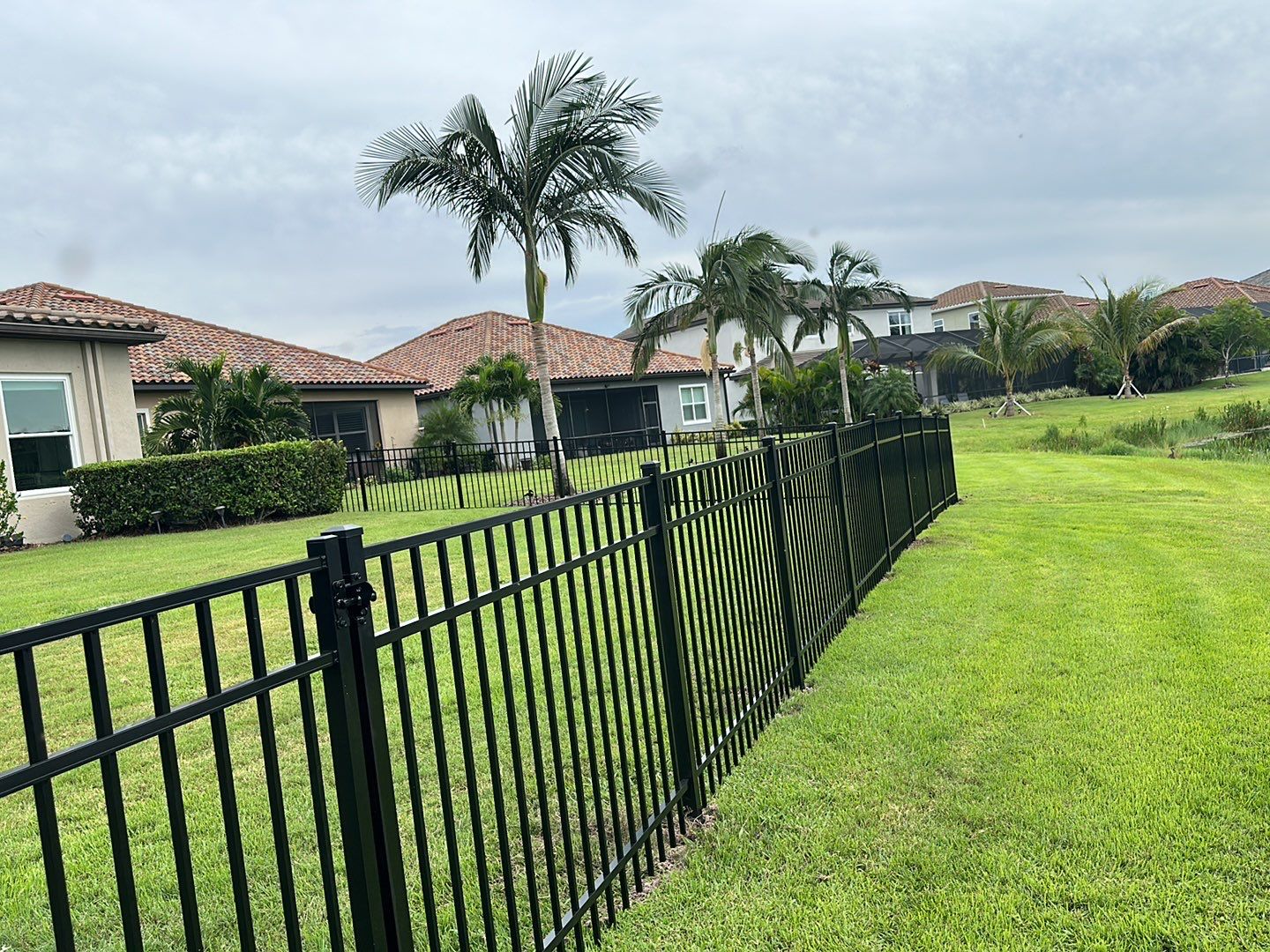 Aluminum Fence Installation using Black 3 Rail Aluminum Fence by Asap fence and gates, LLC