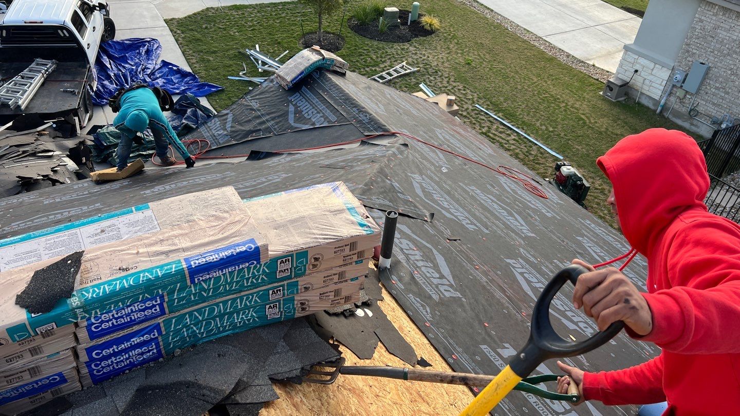 Hail claim roof replacement by Oakwood Roofing and Construction, LLC