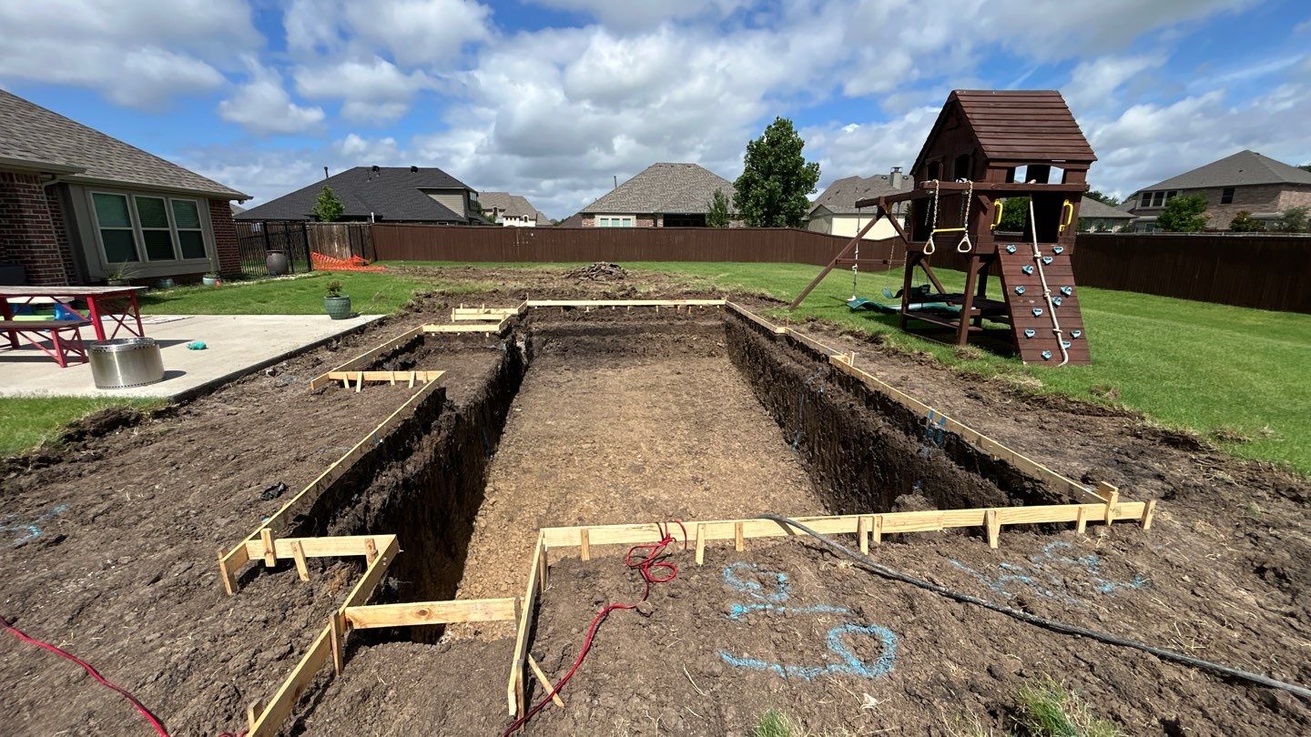 Custom In-Ground Rectangular Pool Installation in Wylie by Hobert Pools