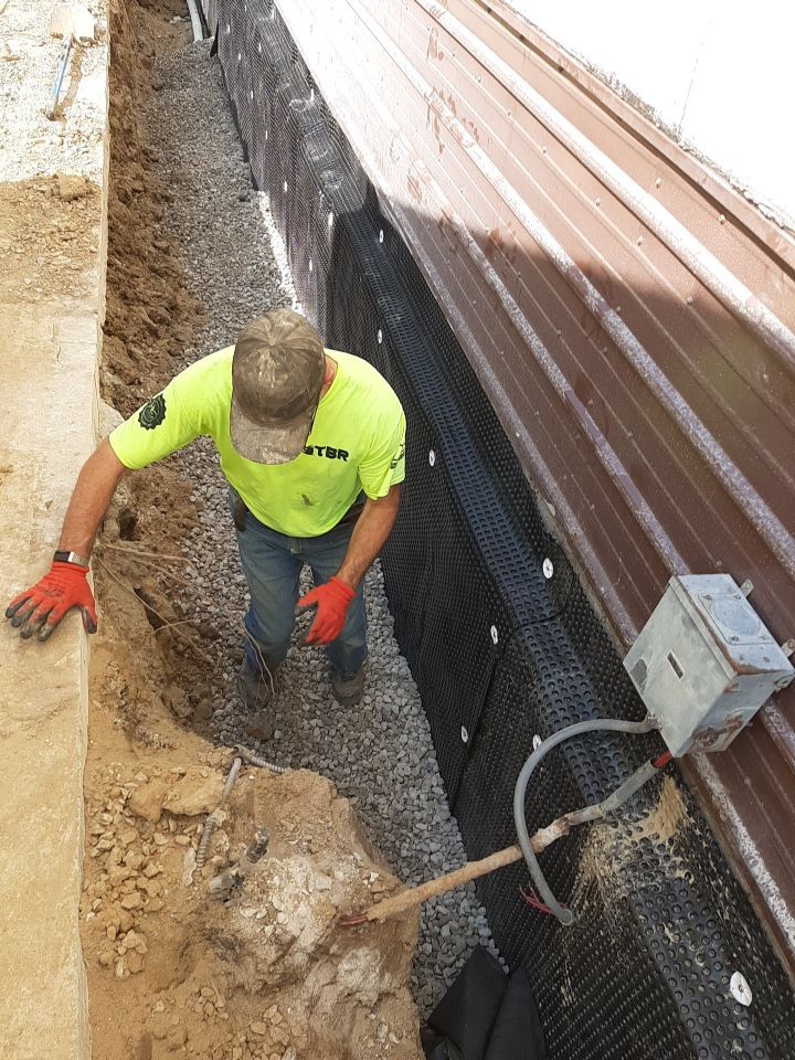 Exterior Deep Waterproofing System with Wall Push Back and Steel Beams Reinforcement by Toledo Basement Repair