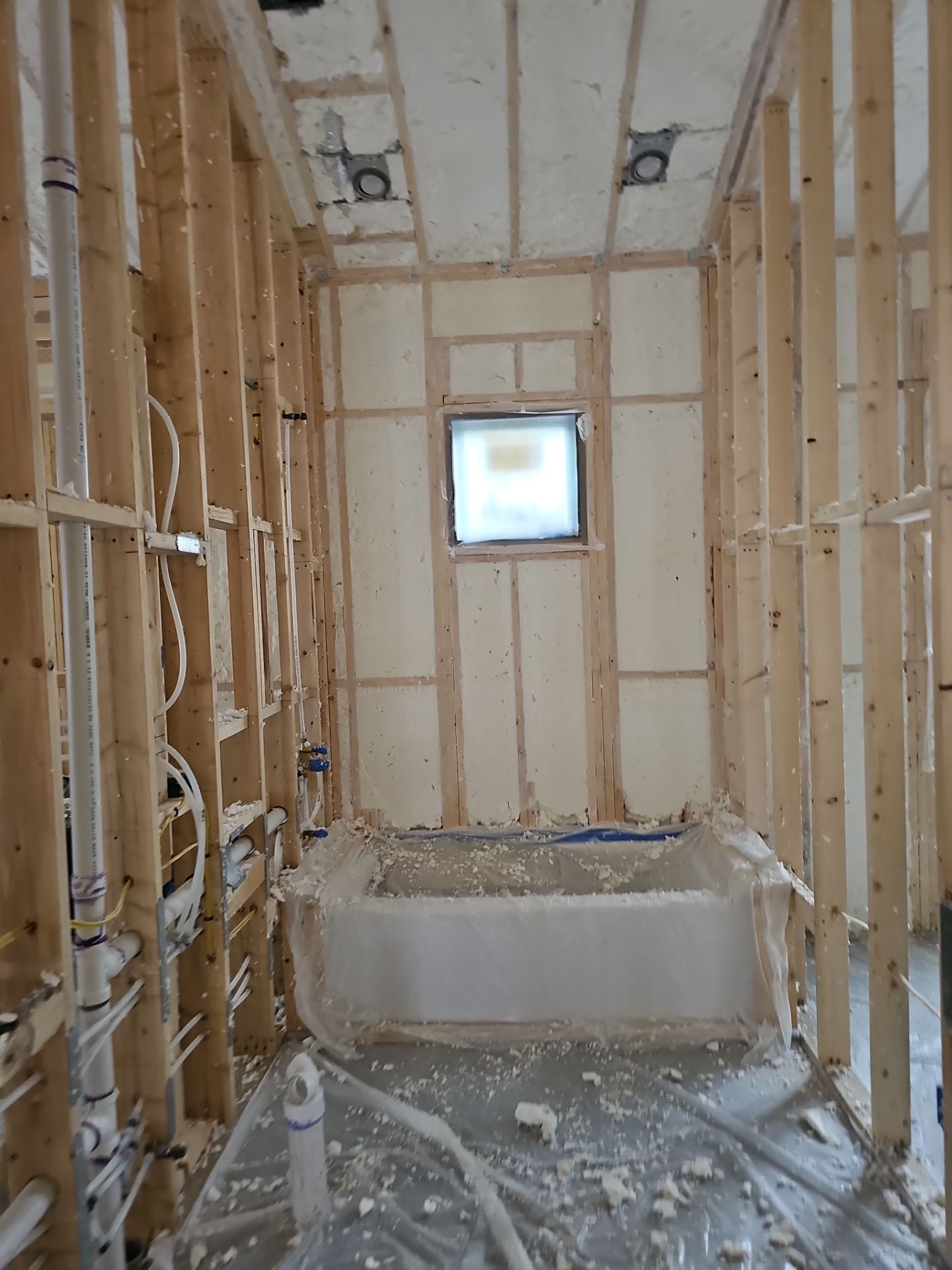 Spray Foam Insulation using open cell spray foam by NYS Foam & Energy
