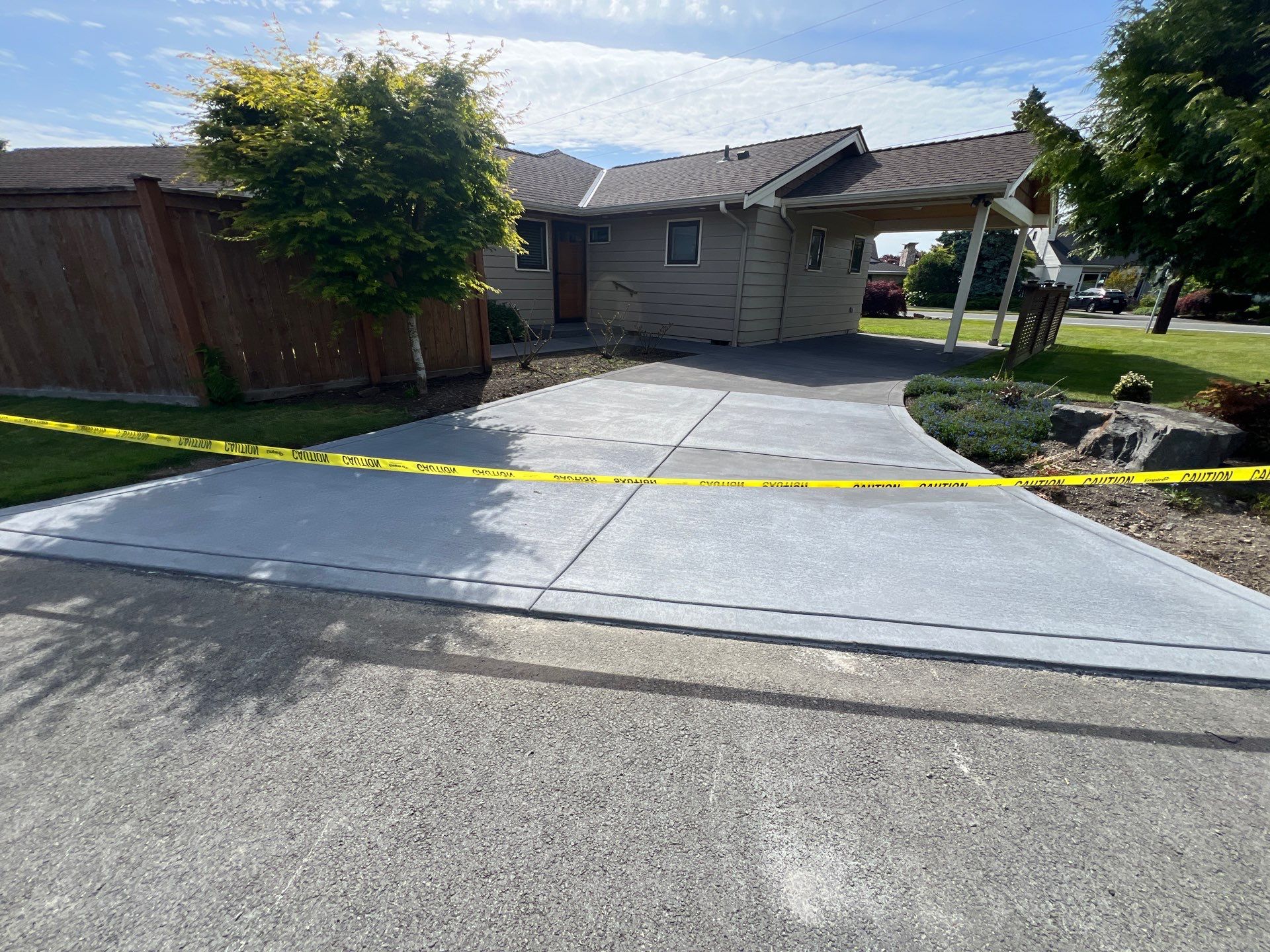 Colored Concrete Driveway Repair with Sealer| Everett    by Jireh Asphalt & Concrete Inc 