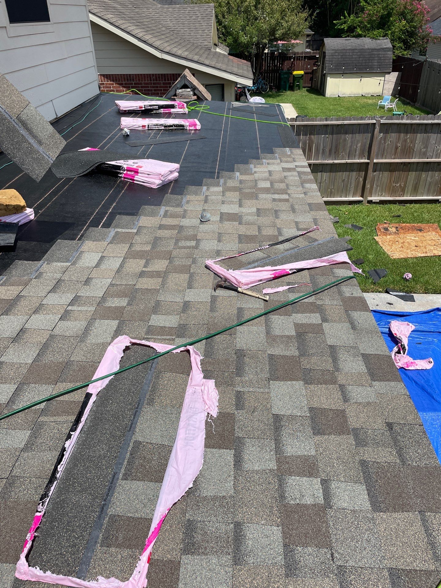 Residential Roofing Installation using Owen's Corning Duration (Lifetime) Shingles by Roof Repair Company