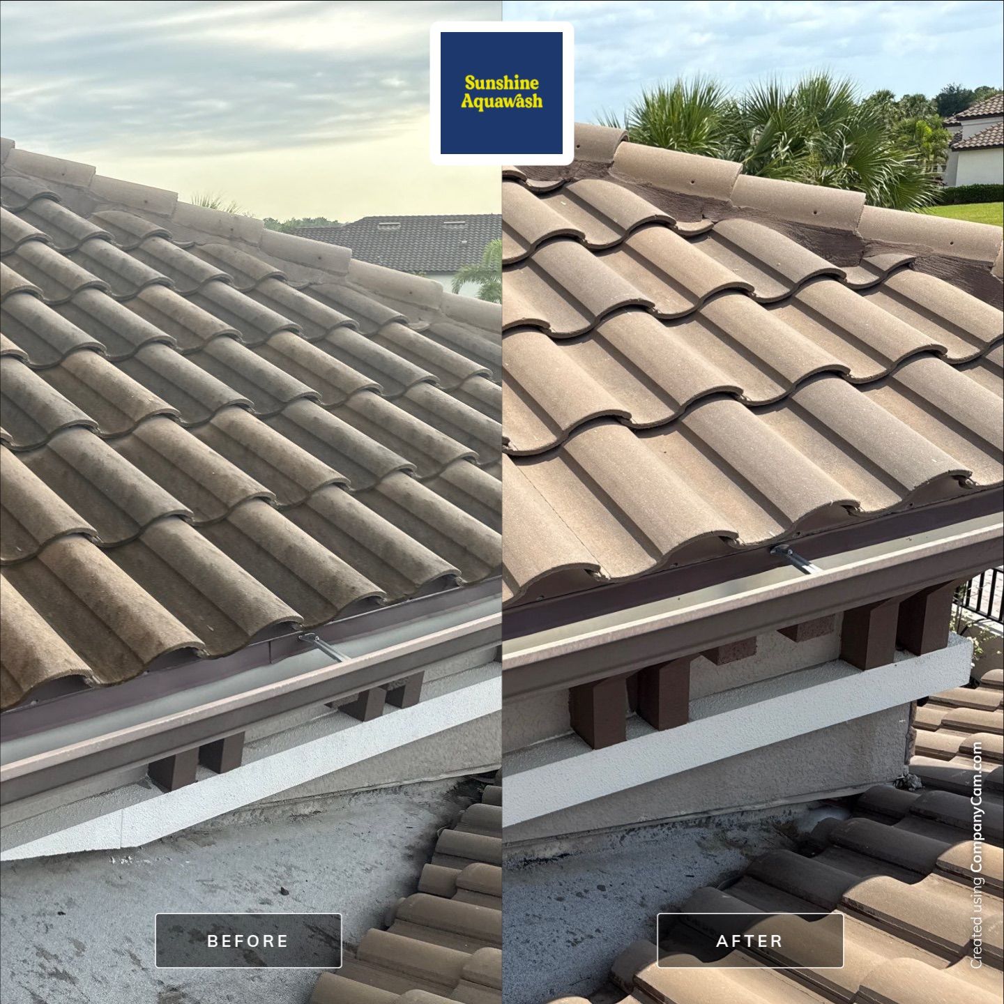 Tile Roof Cleaning in Artisan Lakes Community – Palmetto, FL by Sunshine AquaWash