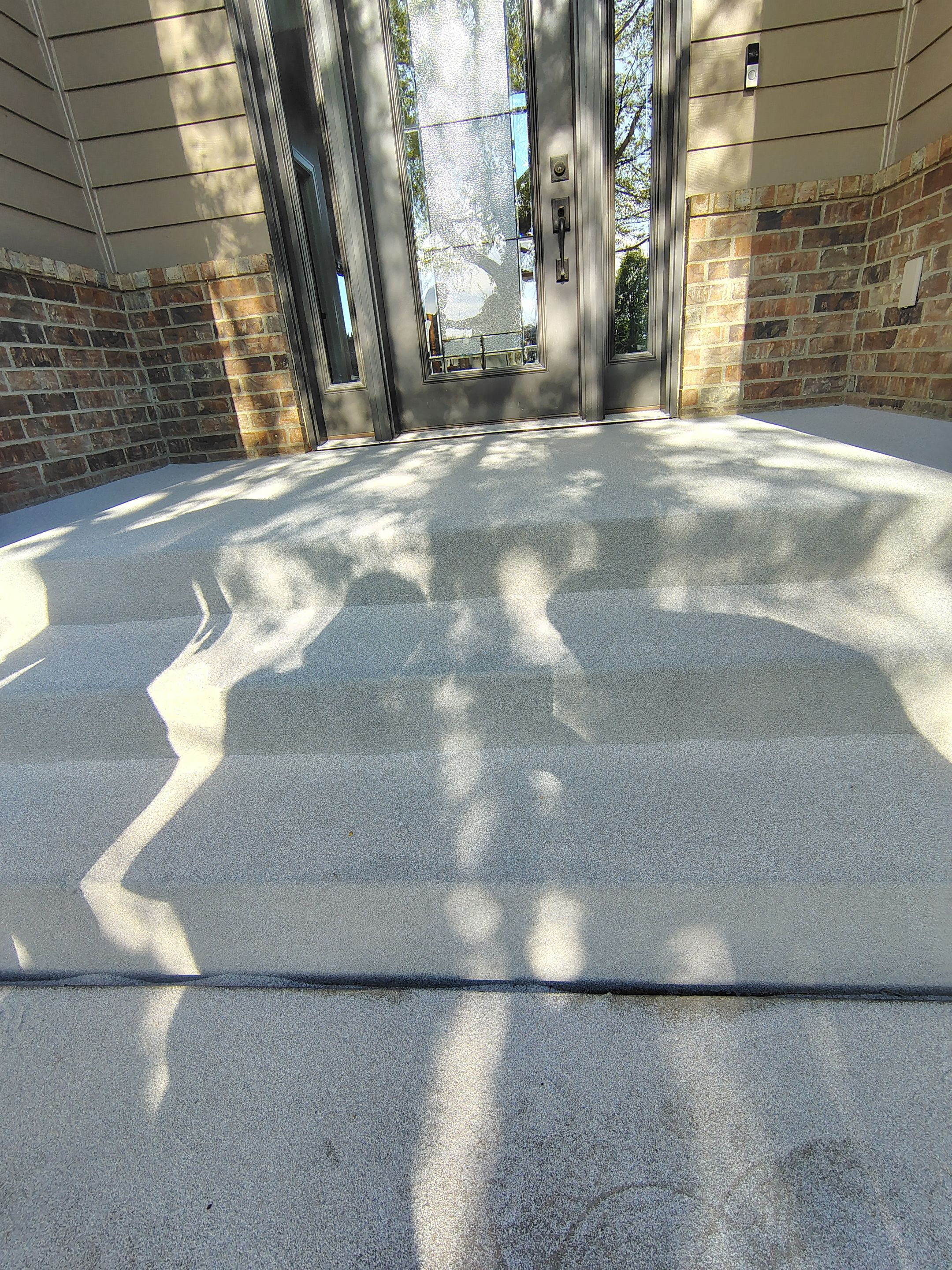 Front Porch Concrete Coating and Restoration in Harrisburg by Select Painting, Coatings & Garage Cabinets