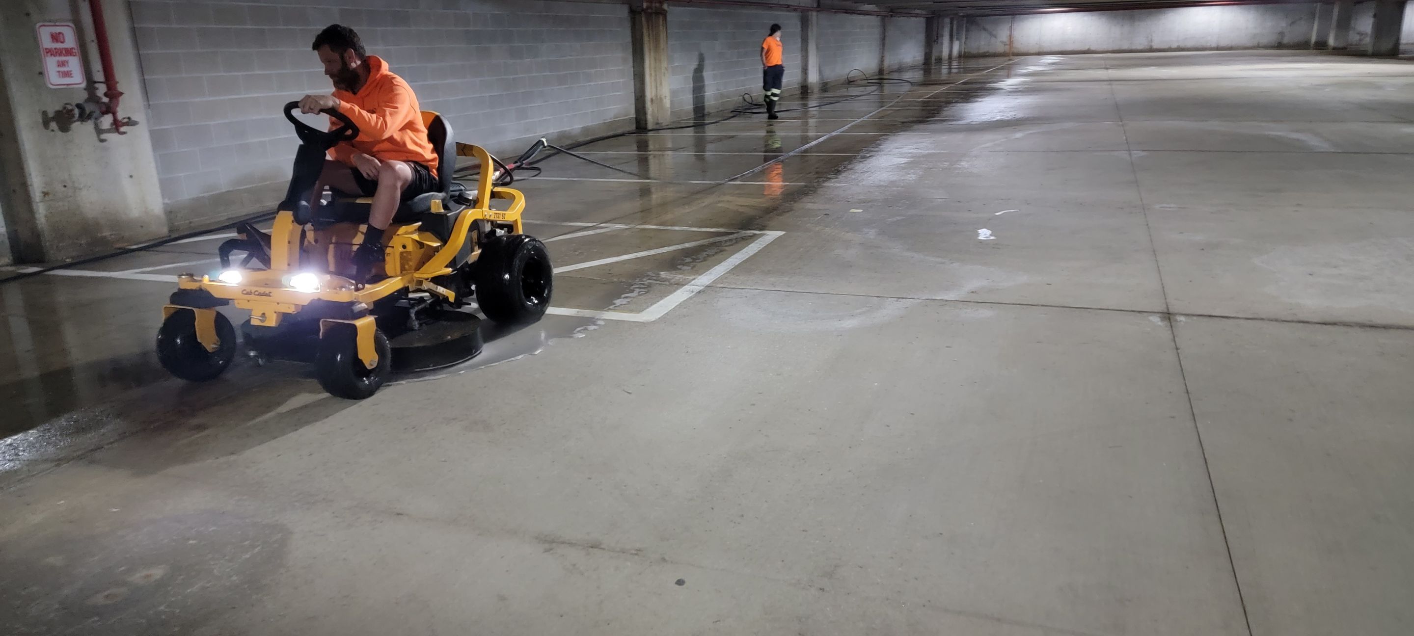 Downers Grove, Parking garage by Northern Power Washing LLC.