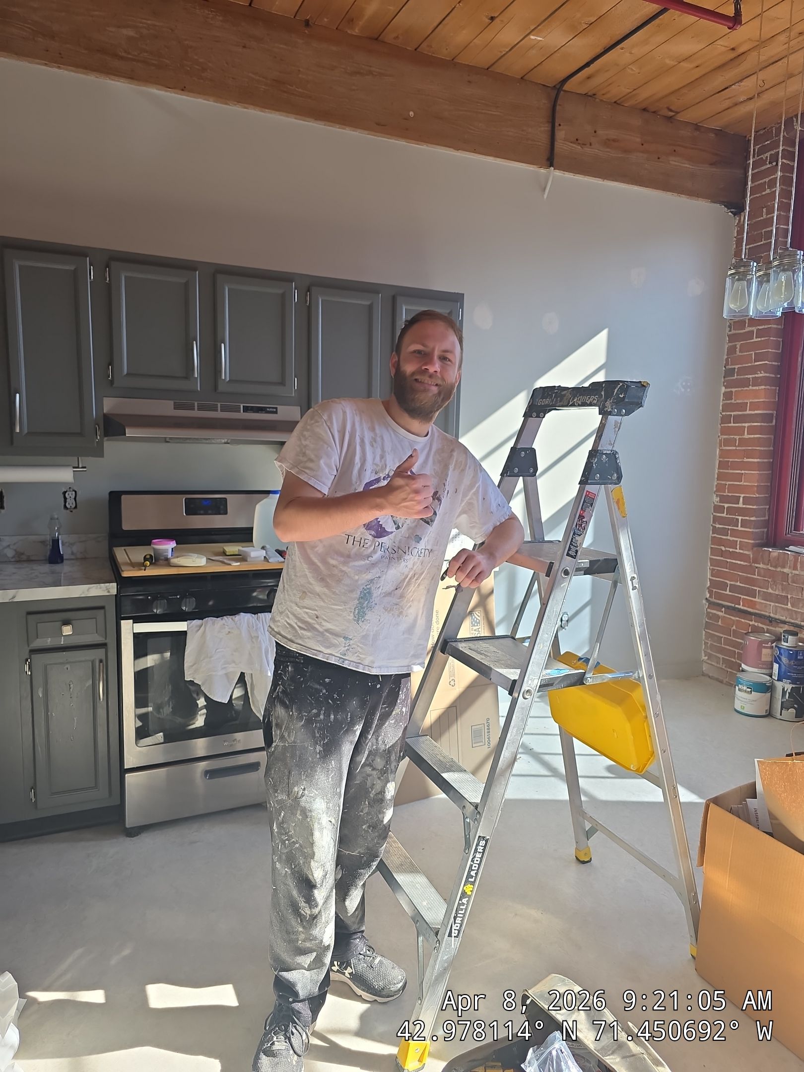 Interior Painting and Wall Prep for Industrial Loft in Manchester by The Persnickety Painters