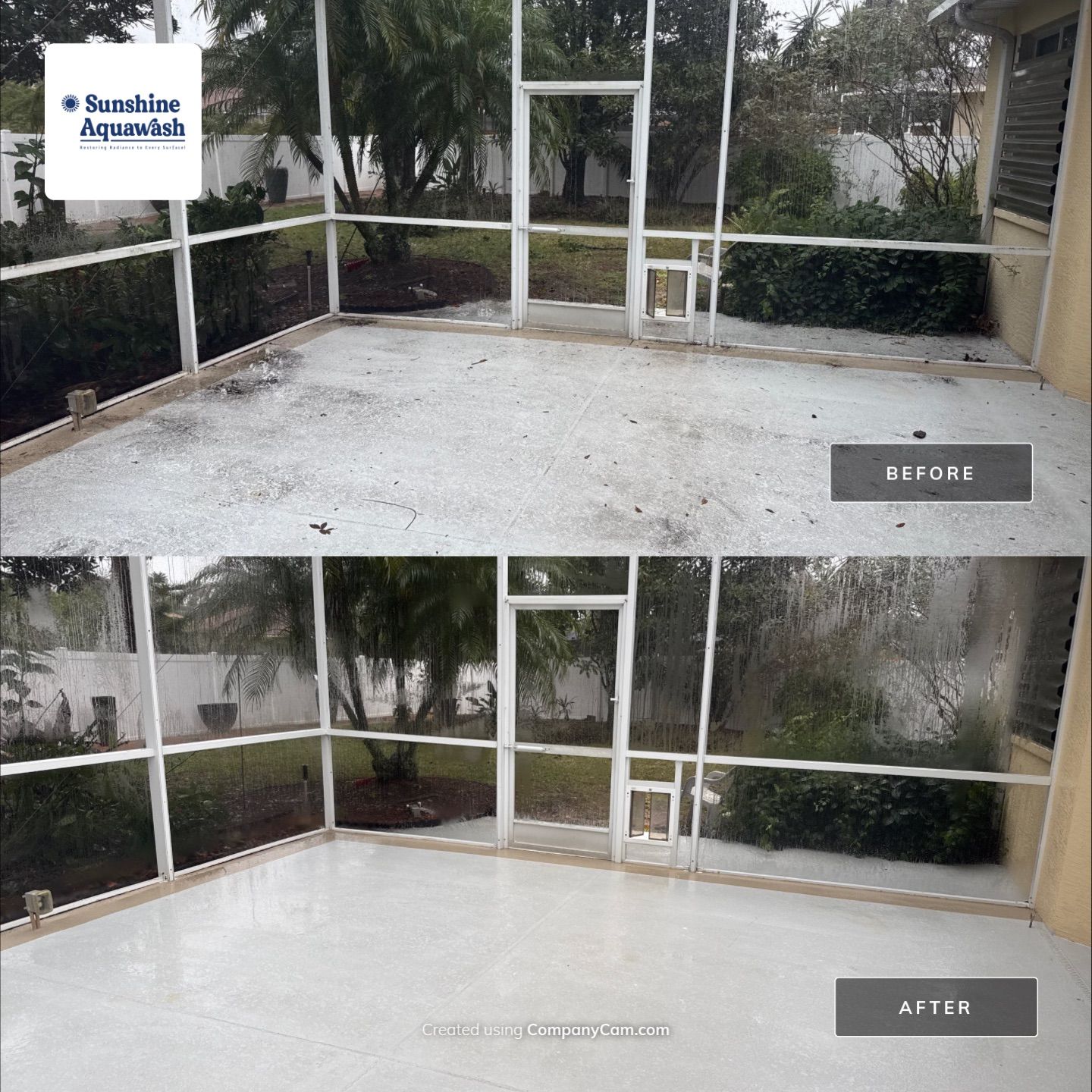 Lanai & Screen Enclosure Cleaning, Paver and Fence Cleaning by Sunshine AquaWash