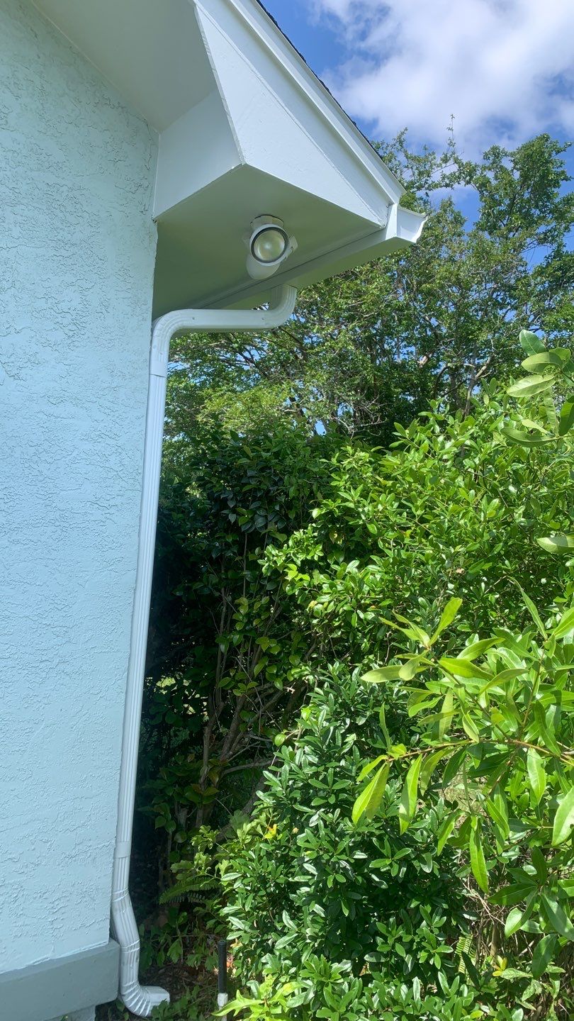 Seamless Gutter Installation using White K-Style Seamless Gutters by Gutter Professors