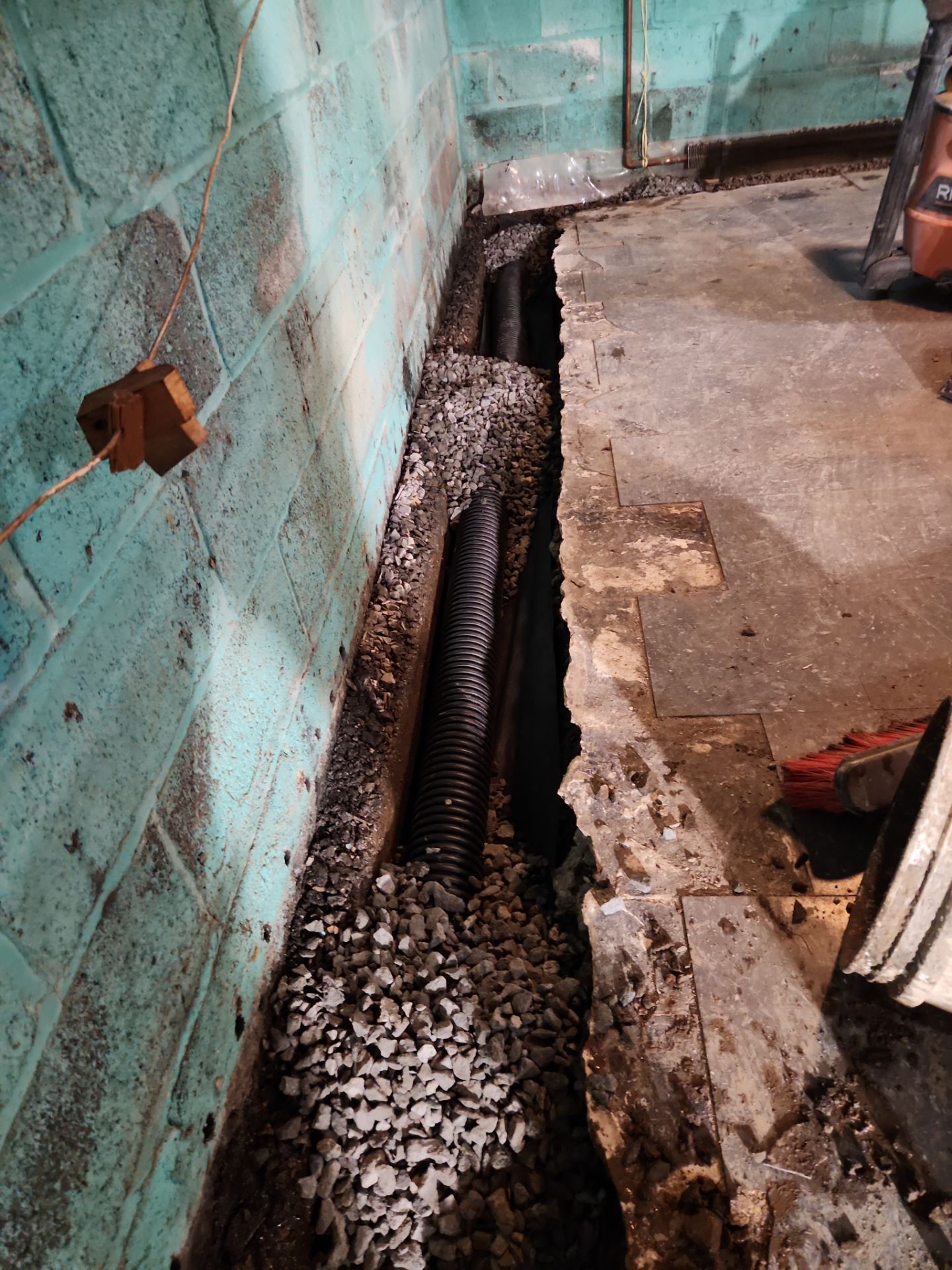 Interior French Drain Newark, NJ by Pure Service Pro, LLC 
