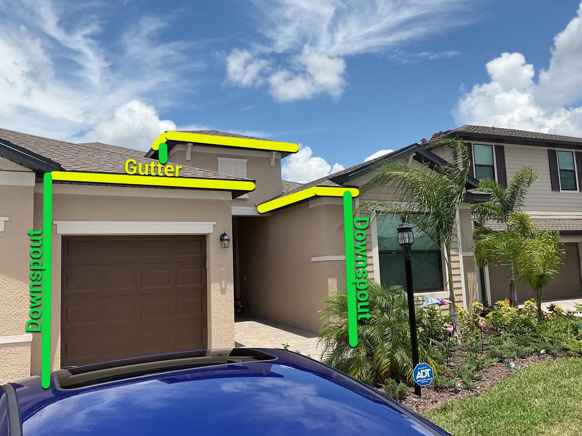 Brown Seamless Gutters for Homes in Fort Myers  by Gutter Professors