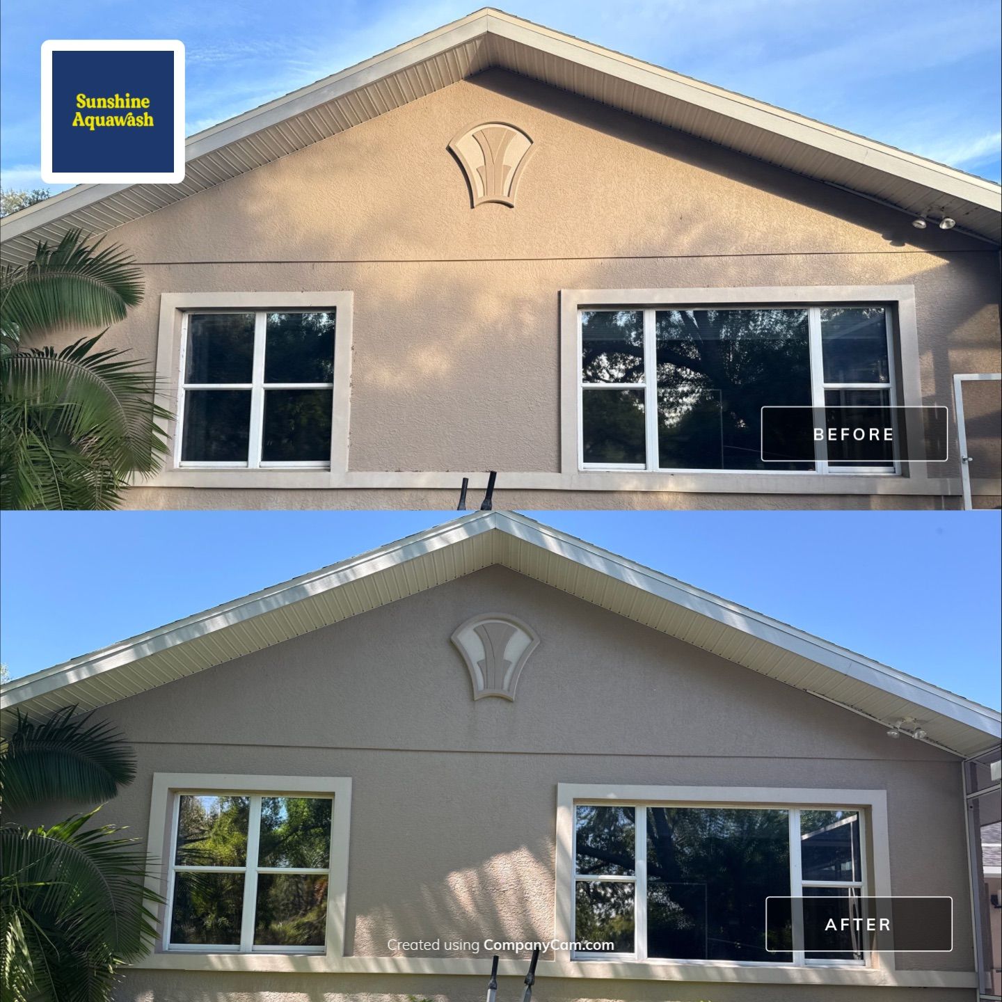 Large House Wash & Pool Cage Cleaning with Heavy Mud Dauber Nest Removal – Bradenton, FL 34209 by Sunshine AquaWash