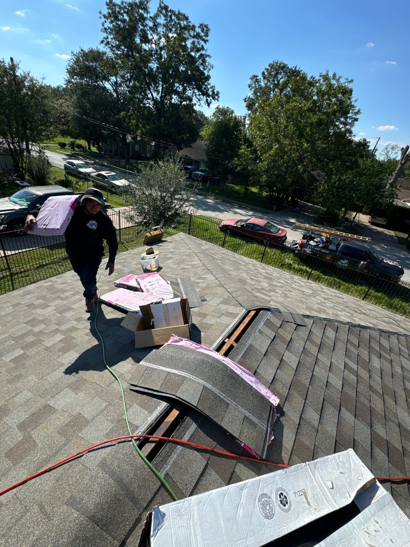Residential Roofing Installation using Owen's Corning Duration (Lifetime) Shingles by Roof Repair Company