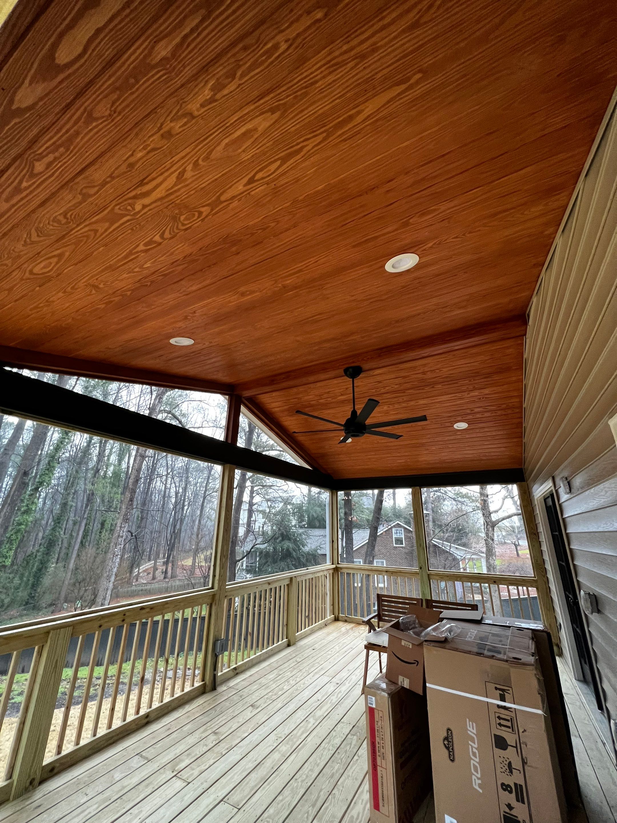 Custom Screened-In Porch and Elevated Deck Construction in Smyrna by Swift Home Renovations