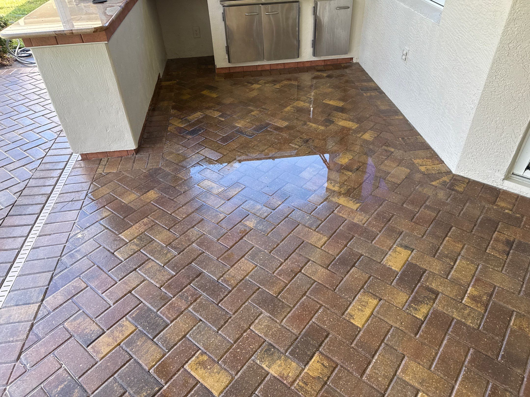 Paver Pool Deck and Screen Enclosure Cleaning in Lakewood Ranch, FL (Rosedale Highlands Community) by Sunshine AquaWash