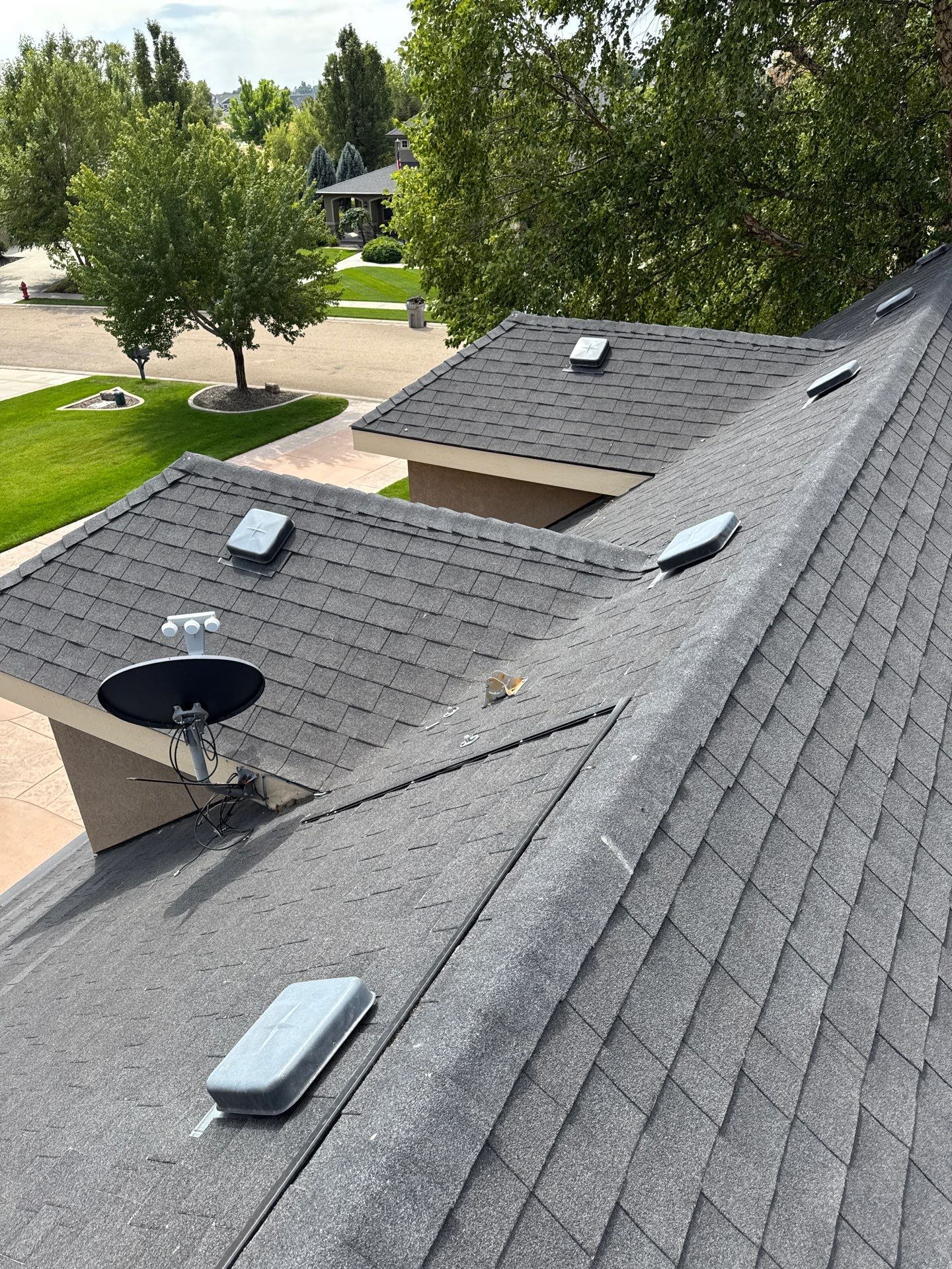 Middleton Residential Roof Replacement with Dark Grey Architectural Shingles by Olive Roofing