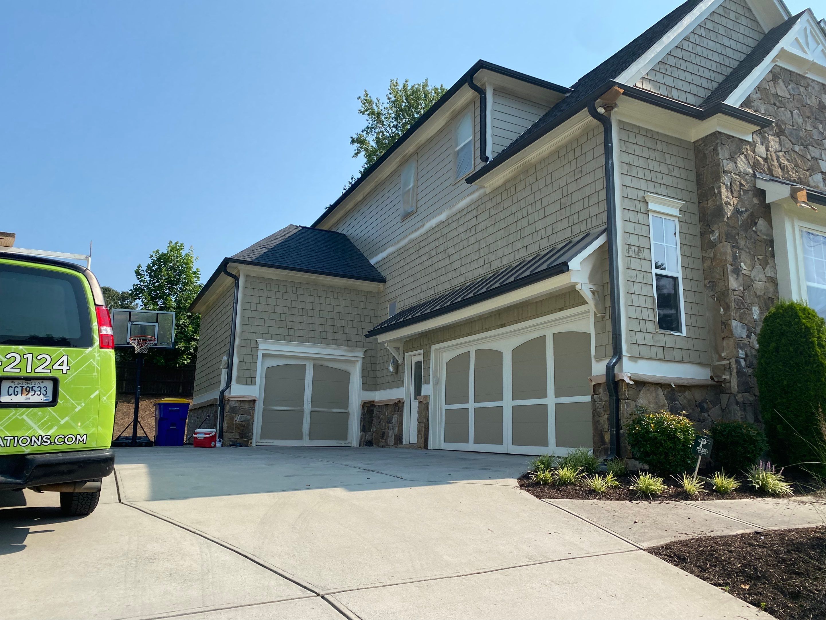 Full Exterior Painting Project on Residential Siding in Marietta by Swift Home Renovations