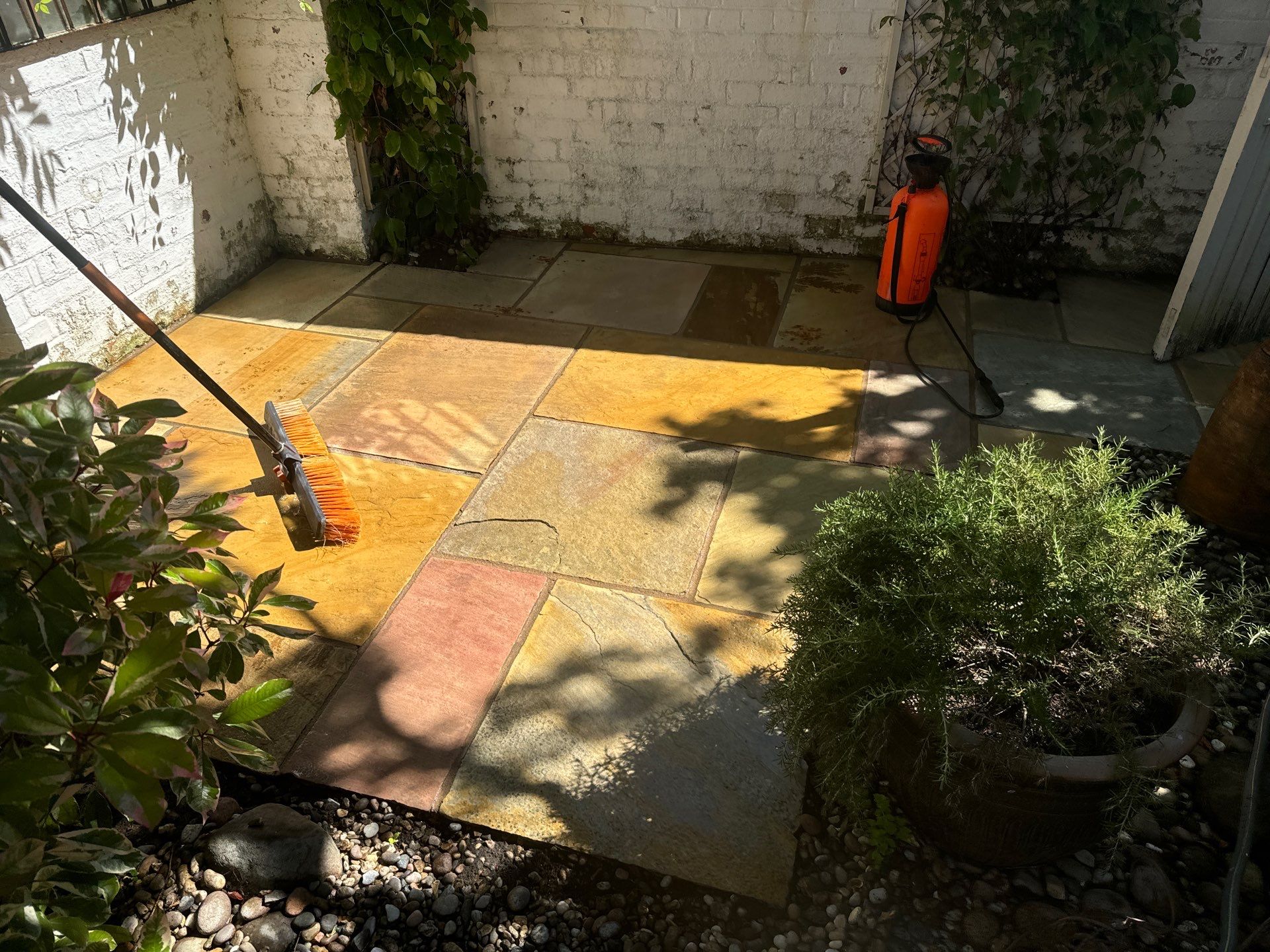 Patio Clean using honda 21 ltr/min by Ges Exterior Cleaning ltd