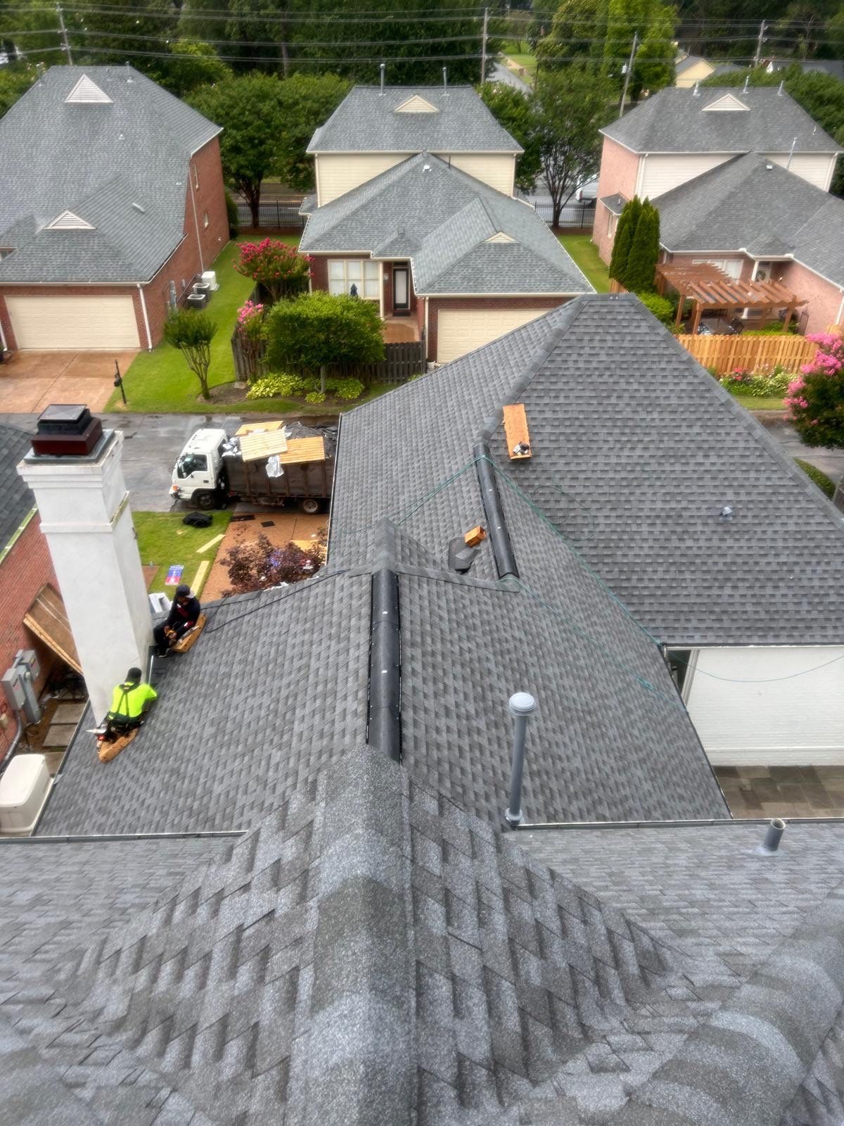 East Memphis Residential Roof Replacement Featuring GAF Timberline HDZ Shingles by Revival Roofing Services