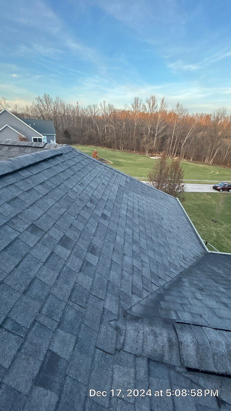 Residential Roofing Installation using Malarkey Vista AR Shingles (Black Oak) by Koontz Construction