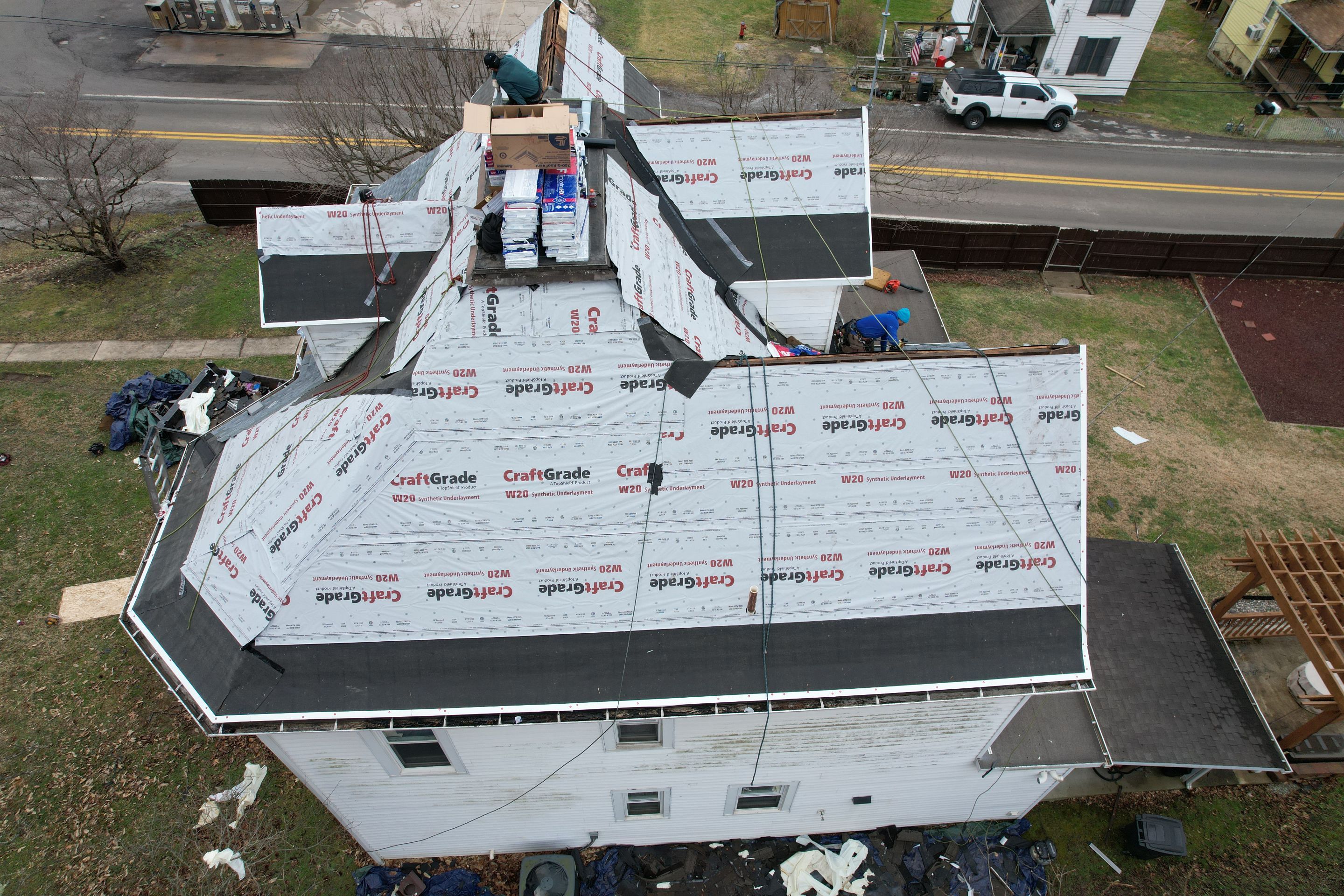 Residential Roofing Installation using GAF Timberline HDZ Shakewood by Rainstoppers Roofing