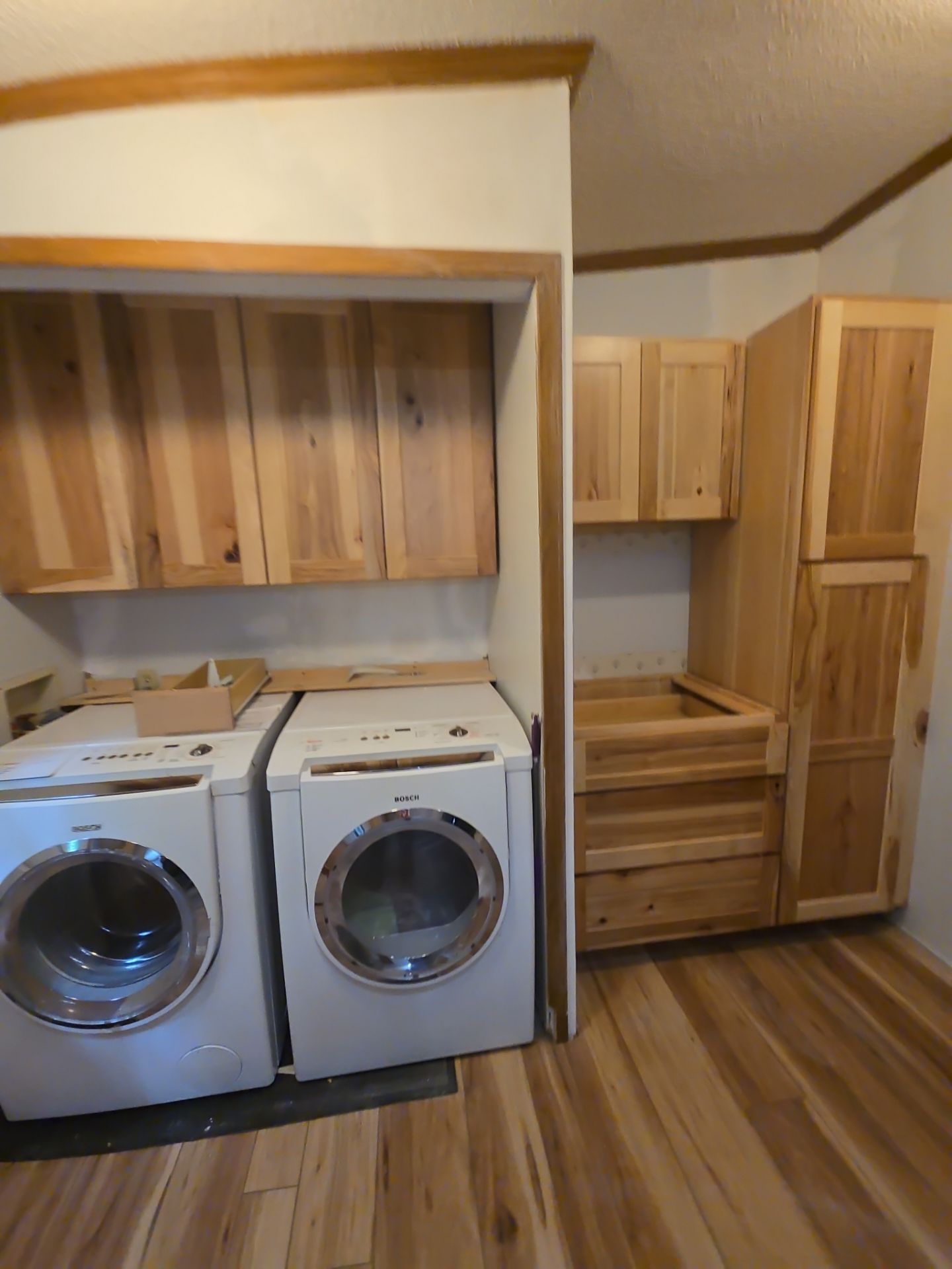Stunning Kitchen Transformation with Raw Hickory Cabinets by A Step Above Handy LLC 