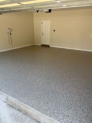 Epoxy Flake Garage Floor Coating for Fairhope Residence