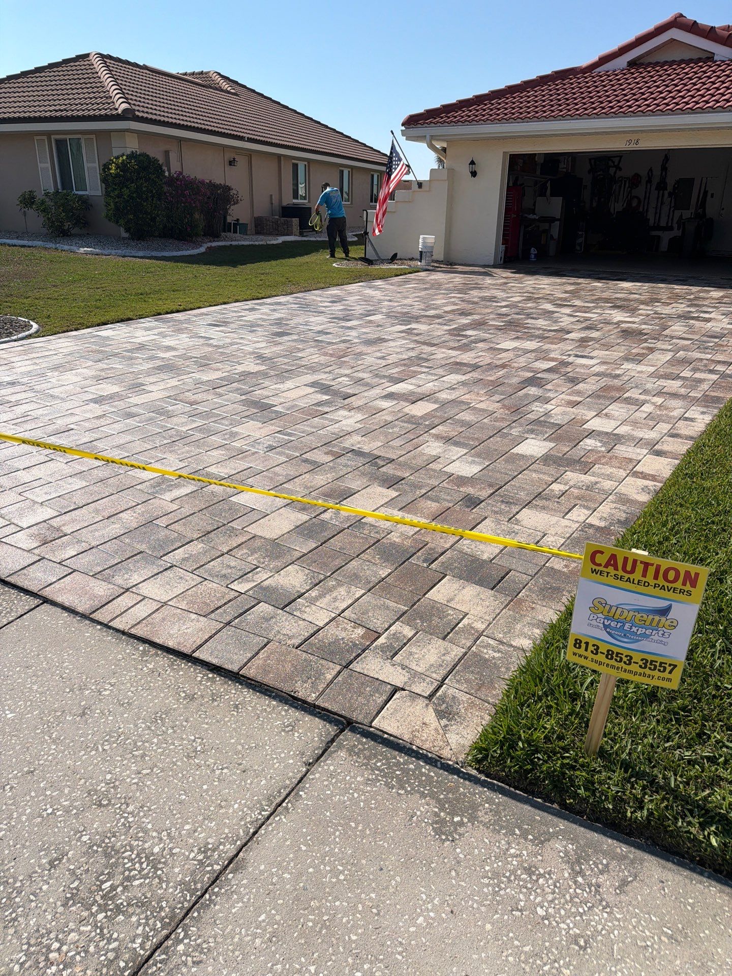 Driveway and Walkway Paver Sealing in Sun City Center, Florida by Supreme Paver Experts