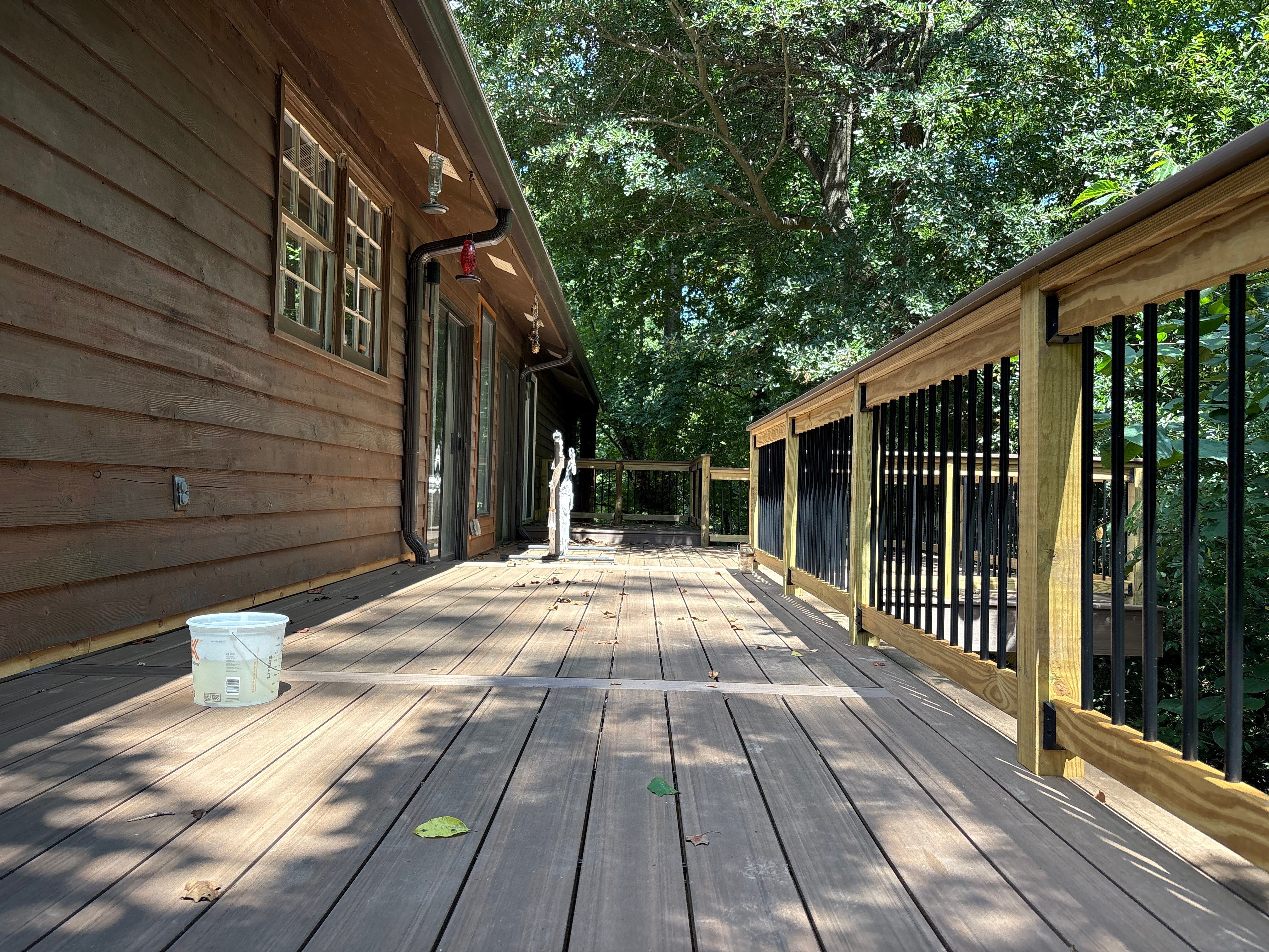 Atlanta, GA Front Porch Deck Rebuild using Timbertech and Pressure Treated Pine by Nelson Exteriors 
