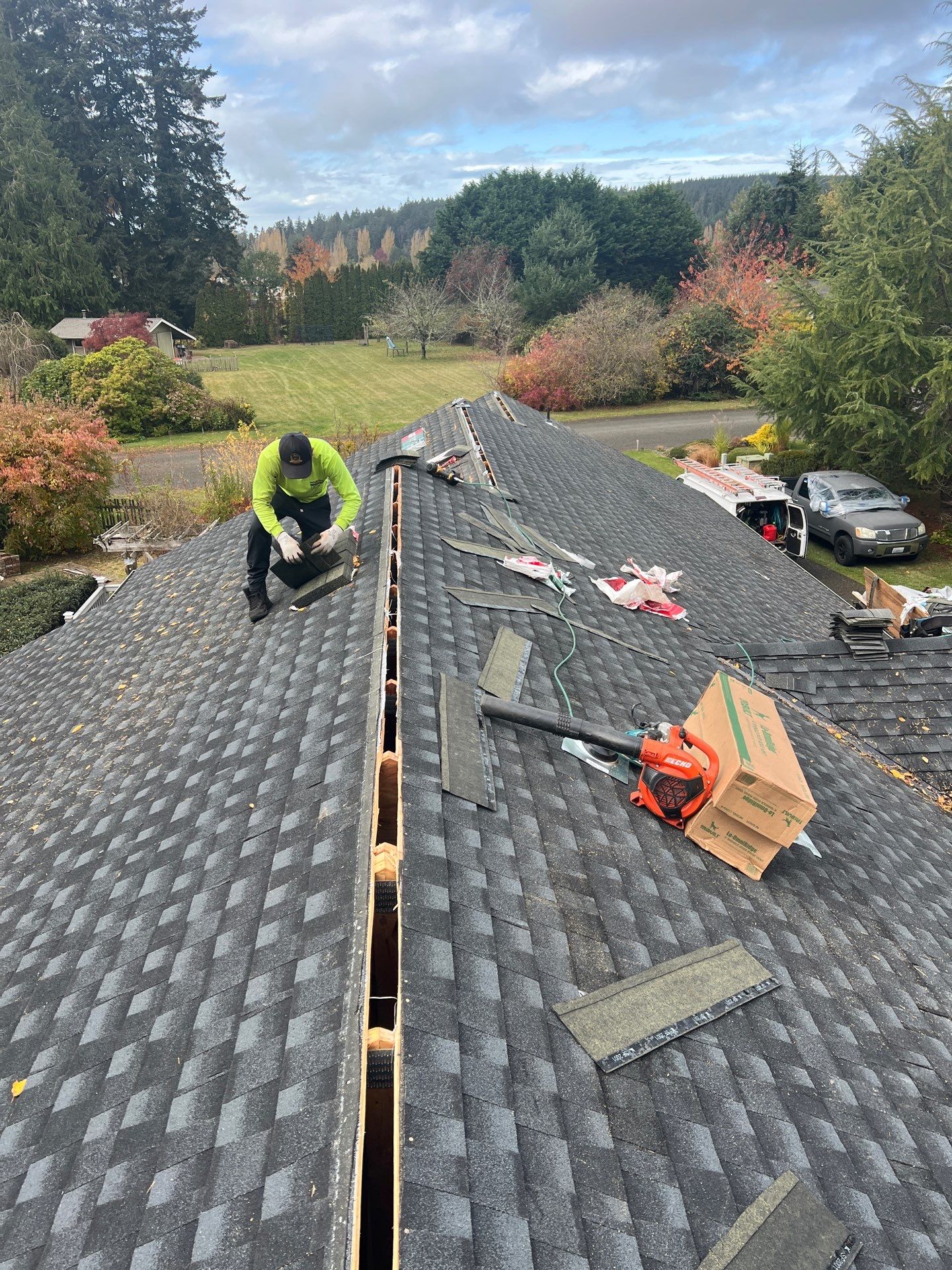 Residential Roofing Installation using GAF HDZ Shingles by Roofing Formula LLC
