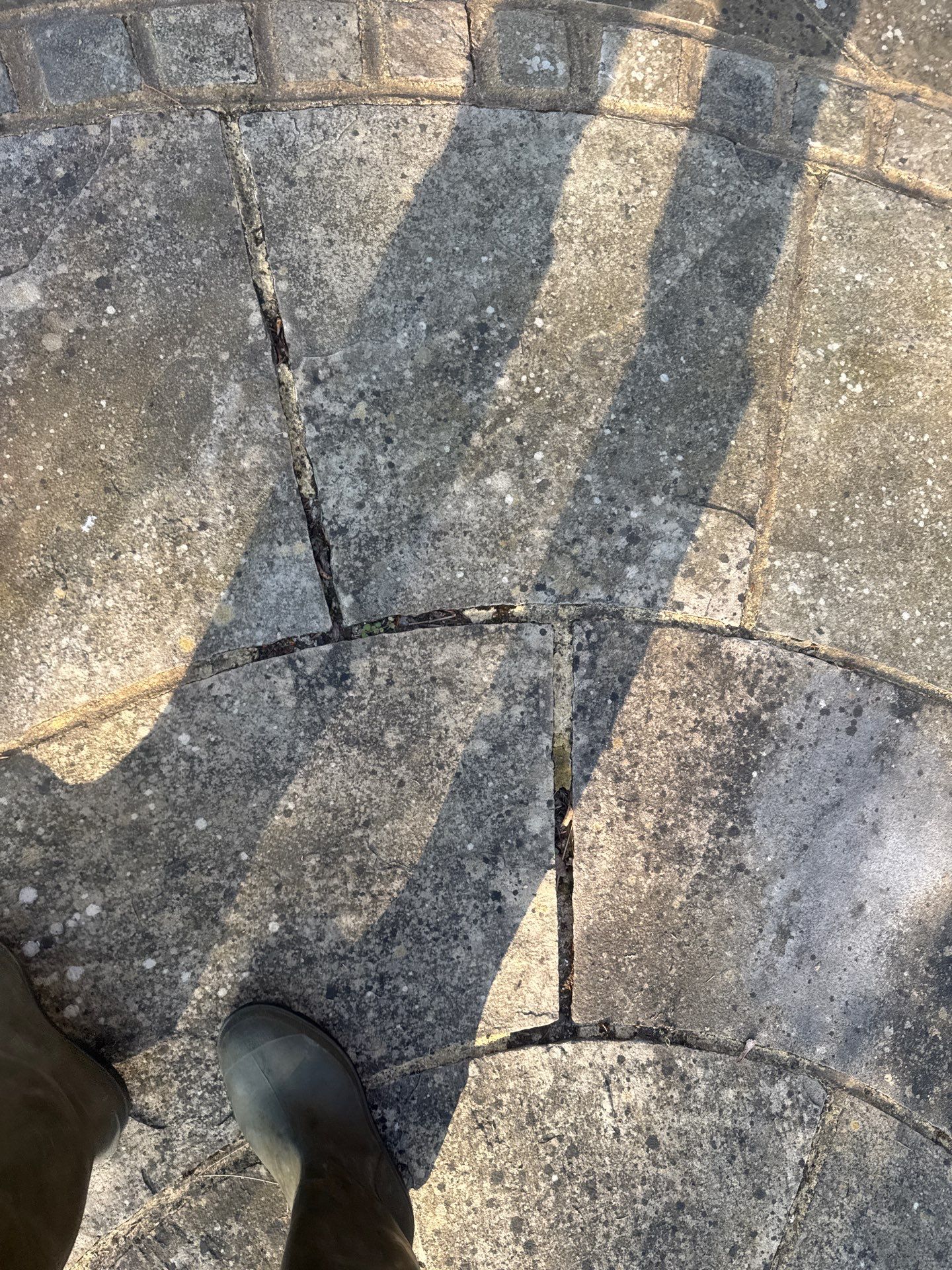 Patio Area Spring Clean using 18inch Whirlaway FSC by Ges Exterior Cleaning ltd