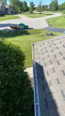 Turtle Shell gutter protection installation in Oswego, IL 60543, photograph 7