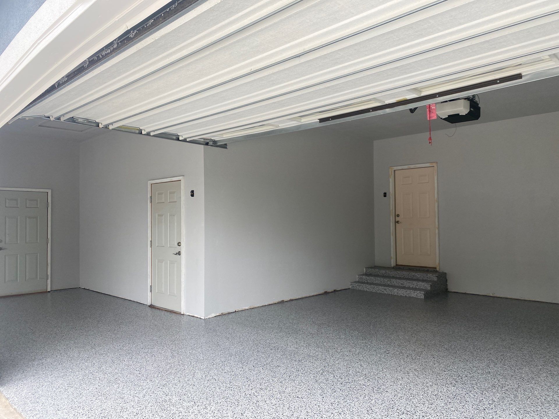 Dennis P. upgraded his garage and patio with a new flake floor by Banner Garage