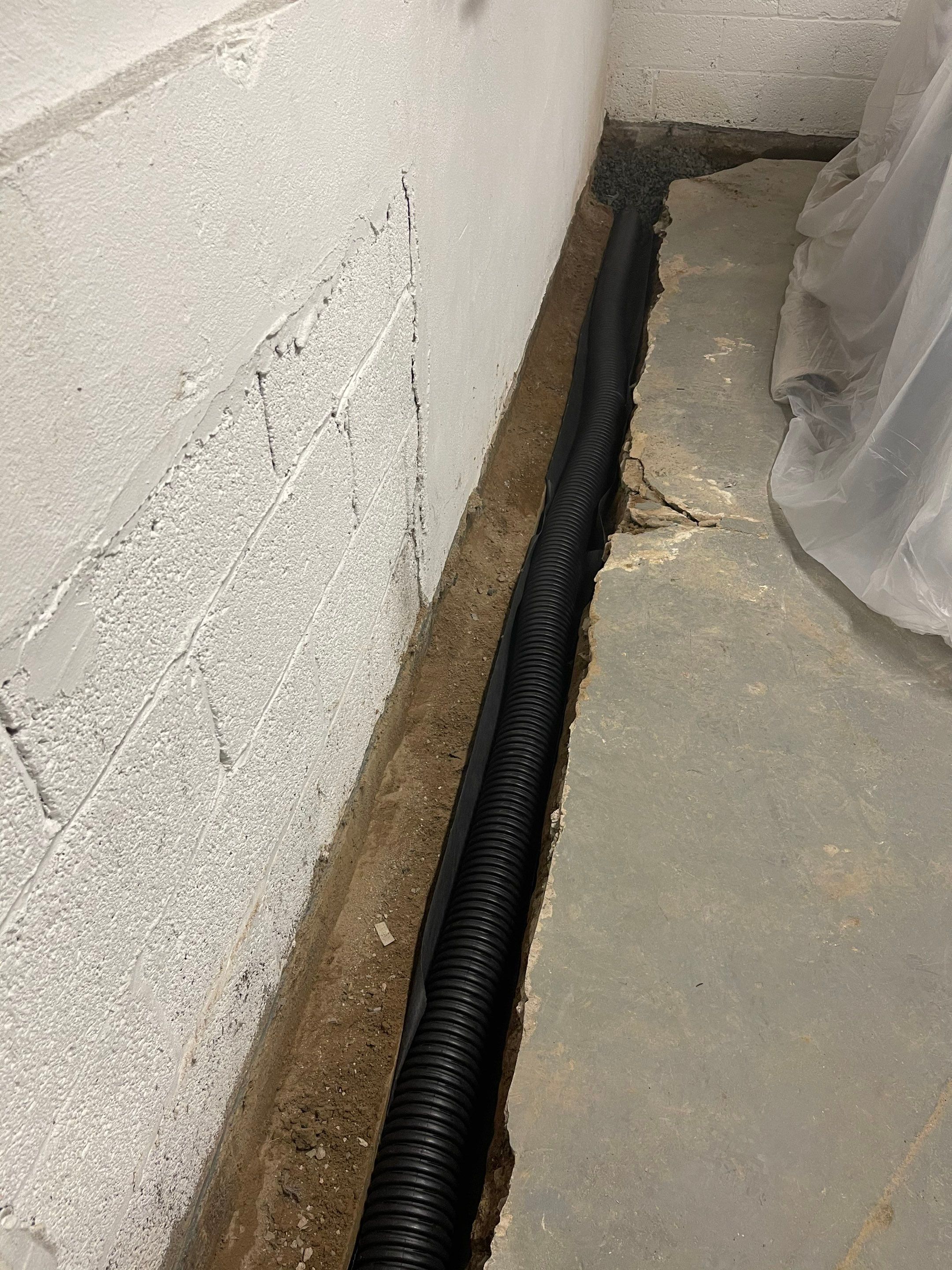 Interior French Drain Job in Westwood, NJ by Pure Service Pro, LLC 
