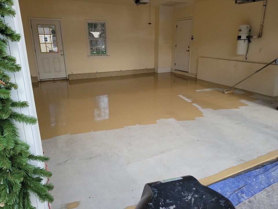 Garage Floor in Driftwood by Spectrum Painting, LLC