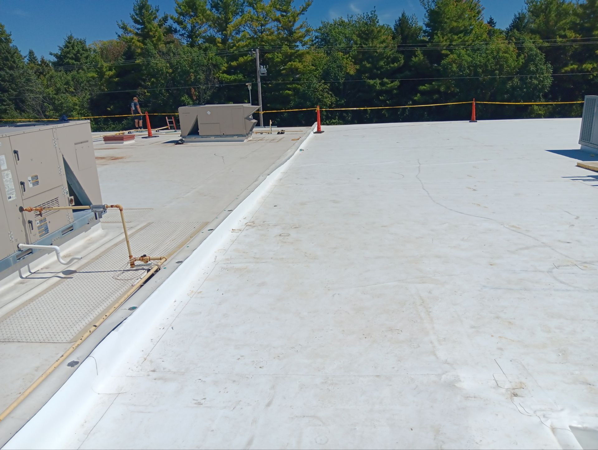 Commercial Roofing Installation using 60 mil GAF TPO by 3 Daughters Construction 