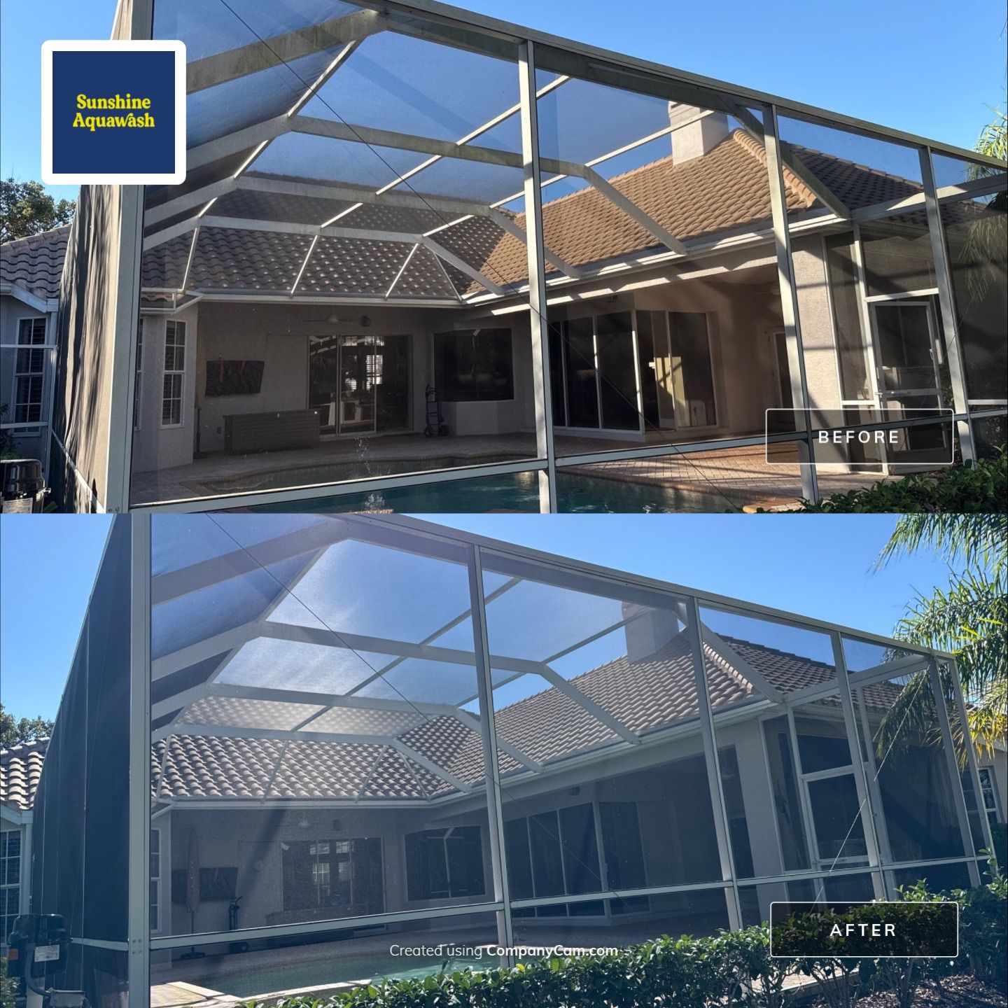 House Wash, Pool Deck & Screen Enclosure Cleaning | University Park, Sarasota FL by Sunshine AquaWash