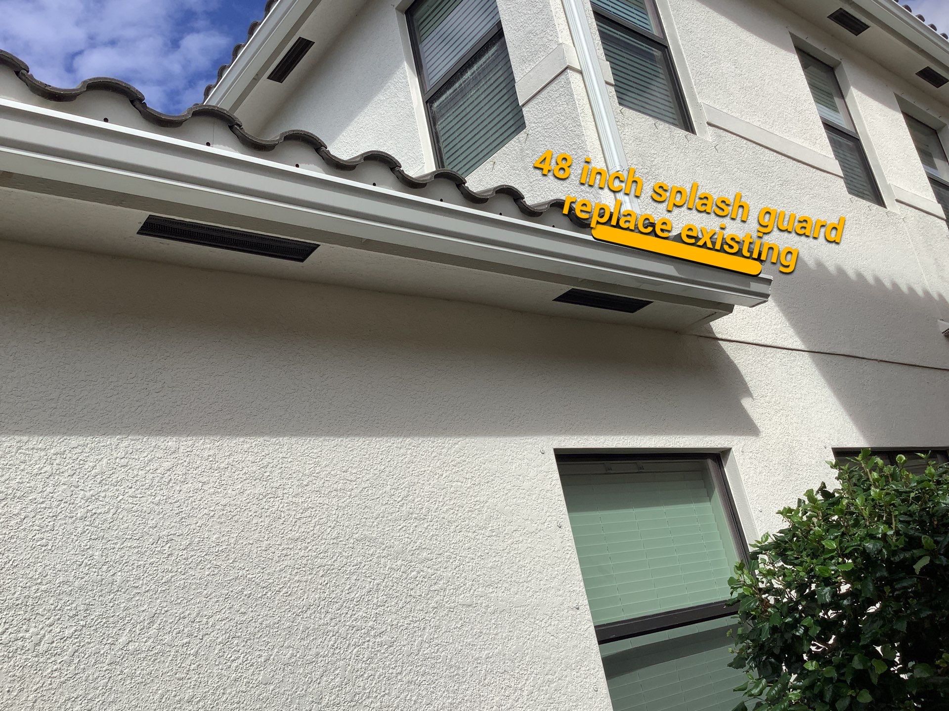 Splash Guard Installation in Sarasota FL by Gutter Professors