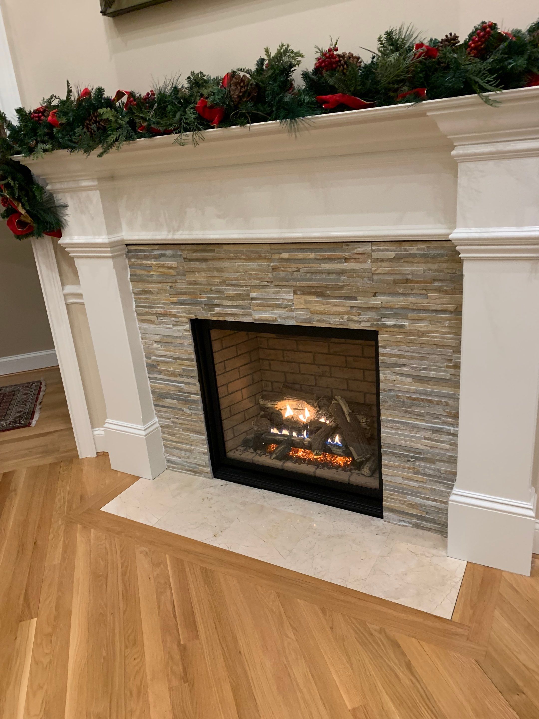 New Gas Fireplace Installation  by Neighborhood Chimney Services 
