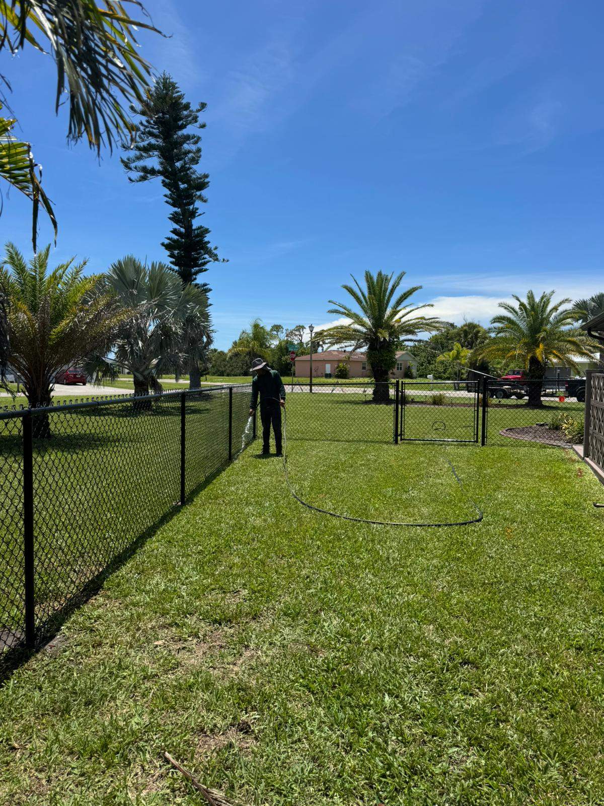 Black Chain Link Fence and Gate Installation in Rotonda West by True Fence LLC