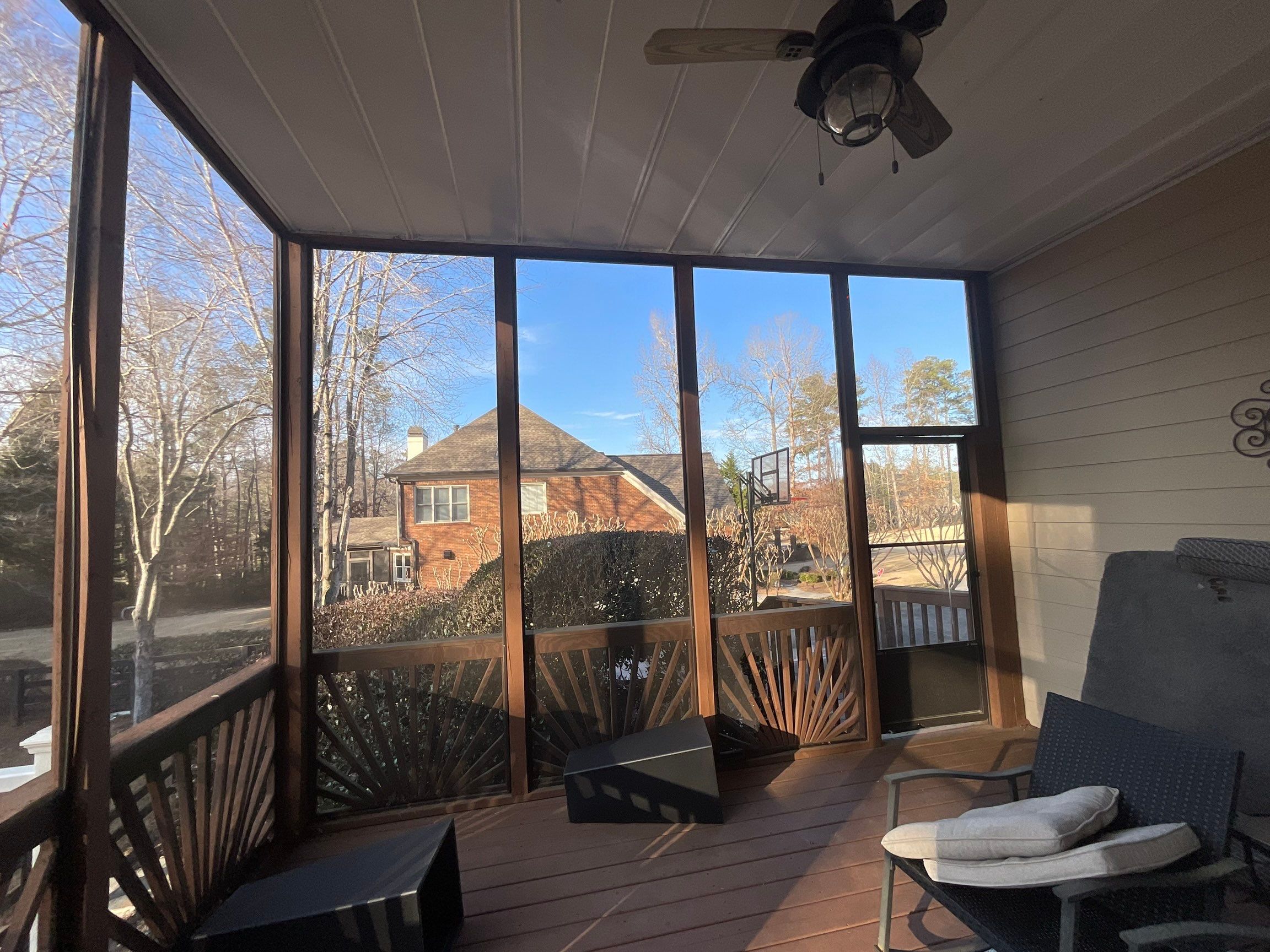 Two-Level Custom Screened Porch and Composite Deck in Alpharetta by Swift Home Renovations