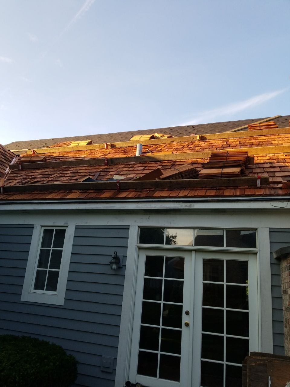 Cedar Roof Installation in Lake Forest by Custom Installations, Inc.