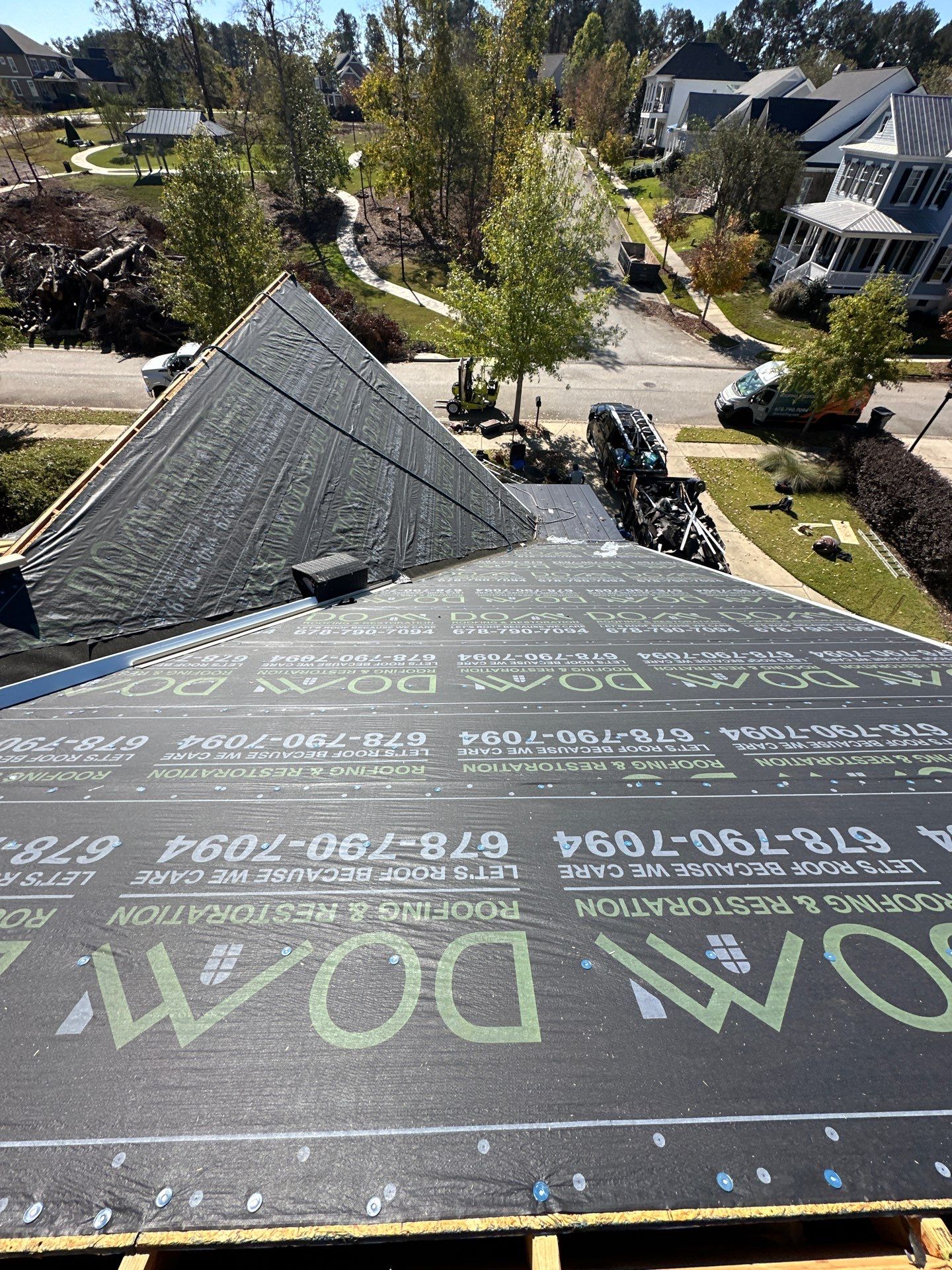 Leaning Oak Wy Augusta Roof Replacement  by Dom Roofing & Restoration