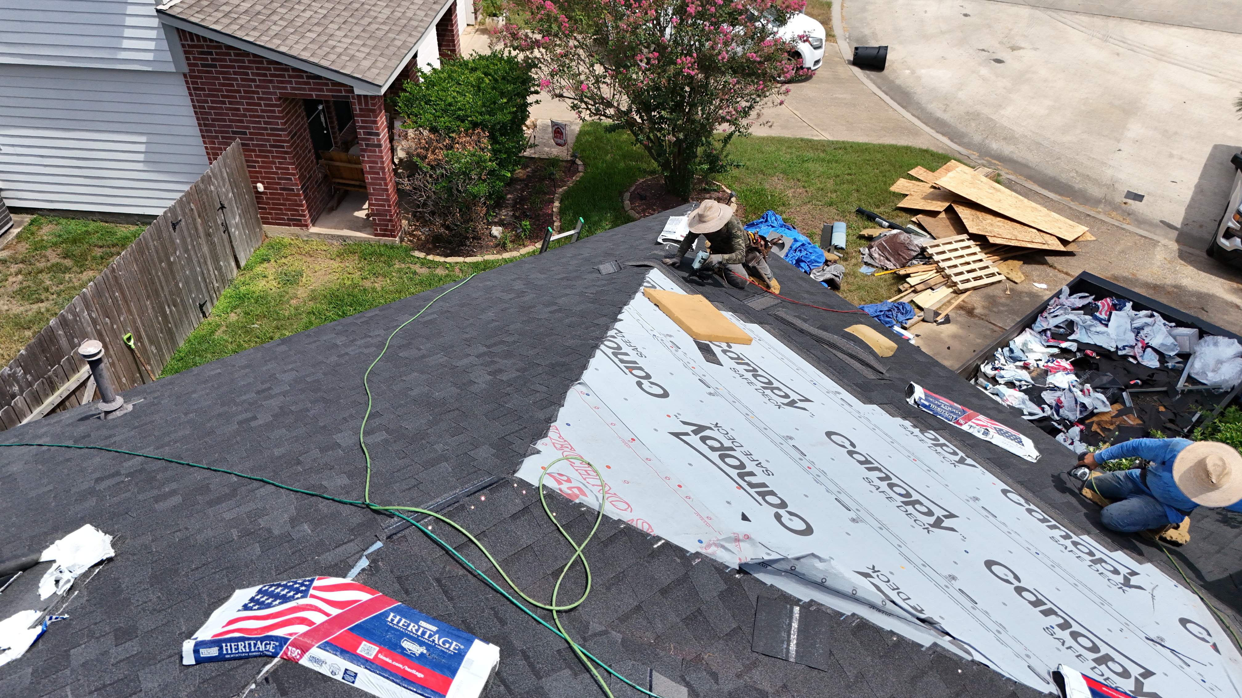 Rustic Black Shingle Roof Replacement — Spring, TX by PL Roofing & SB Roofing, LLC.