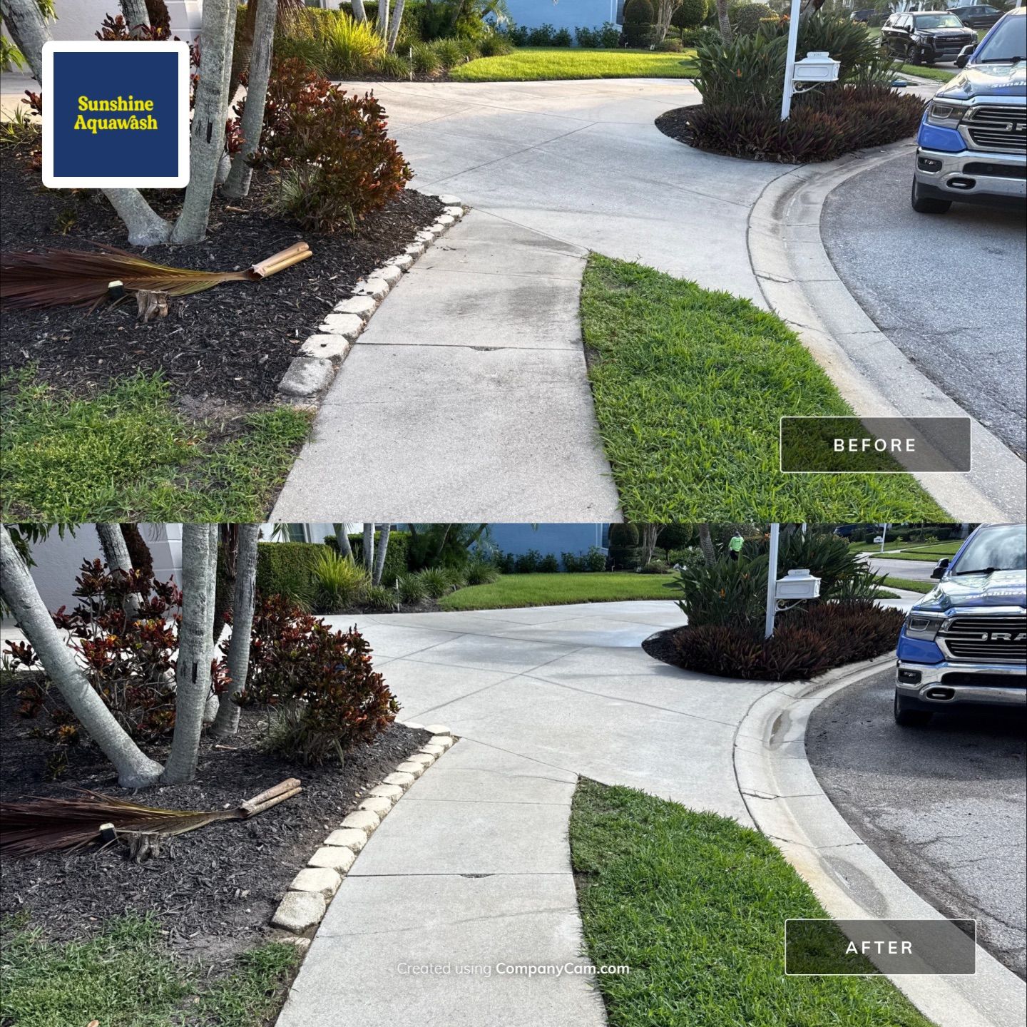 Driveway Cleaning at The Inlets Bradenton by Sunshine AquaWash