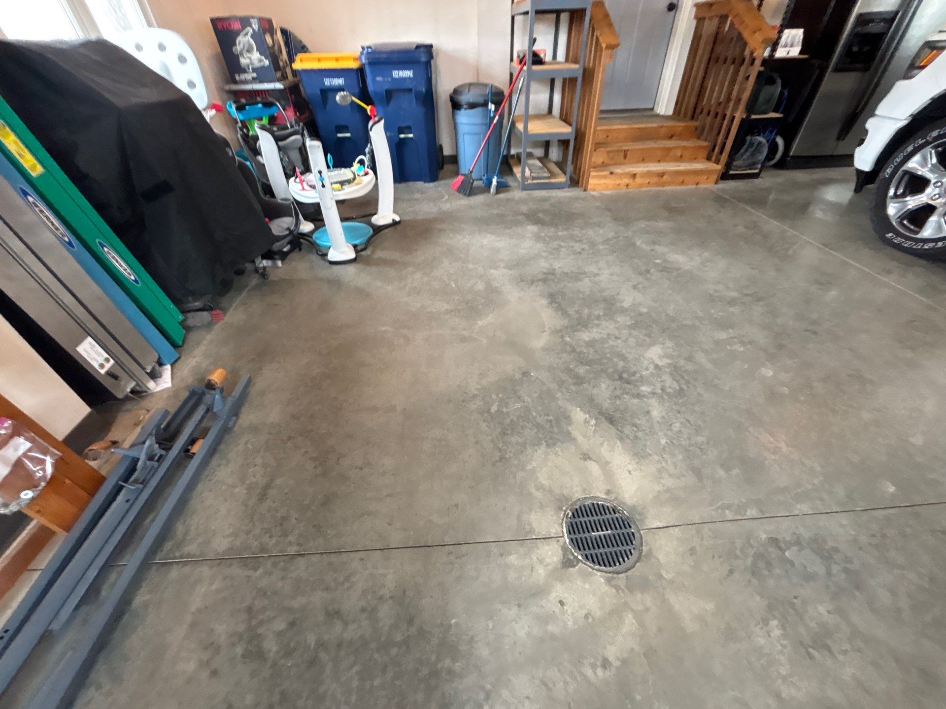 Multi-Car Garage Concrete Coating and Crack Repair in Dell Rapids by Select Painting, Coatings & Garage Cabinets